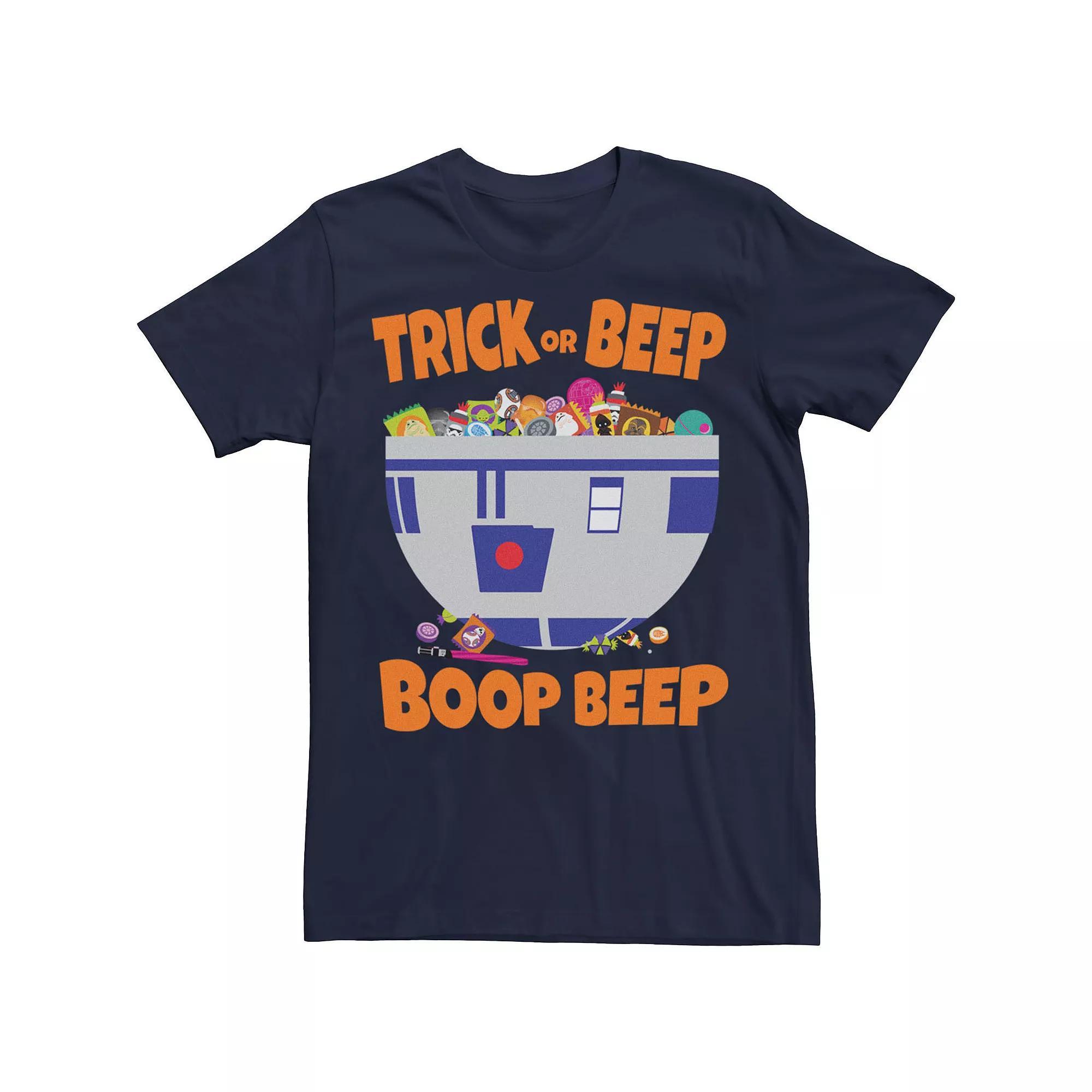 Men's Star Wars Trick Or Beep Halloween Tee, Size: 3XL, Blue Product Image