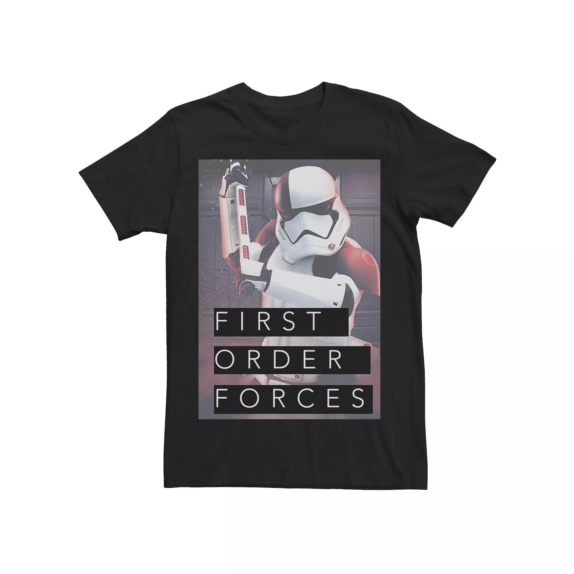 Men's Star Wars Last Jedi Stormtrooper First Order Forces Tee, Size: 3XL, Black Product Image