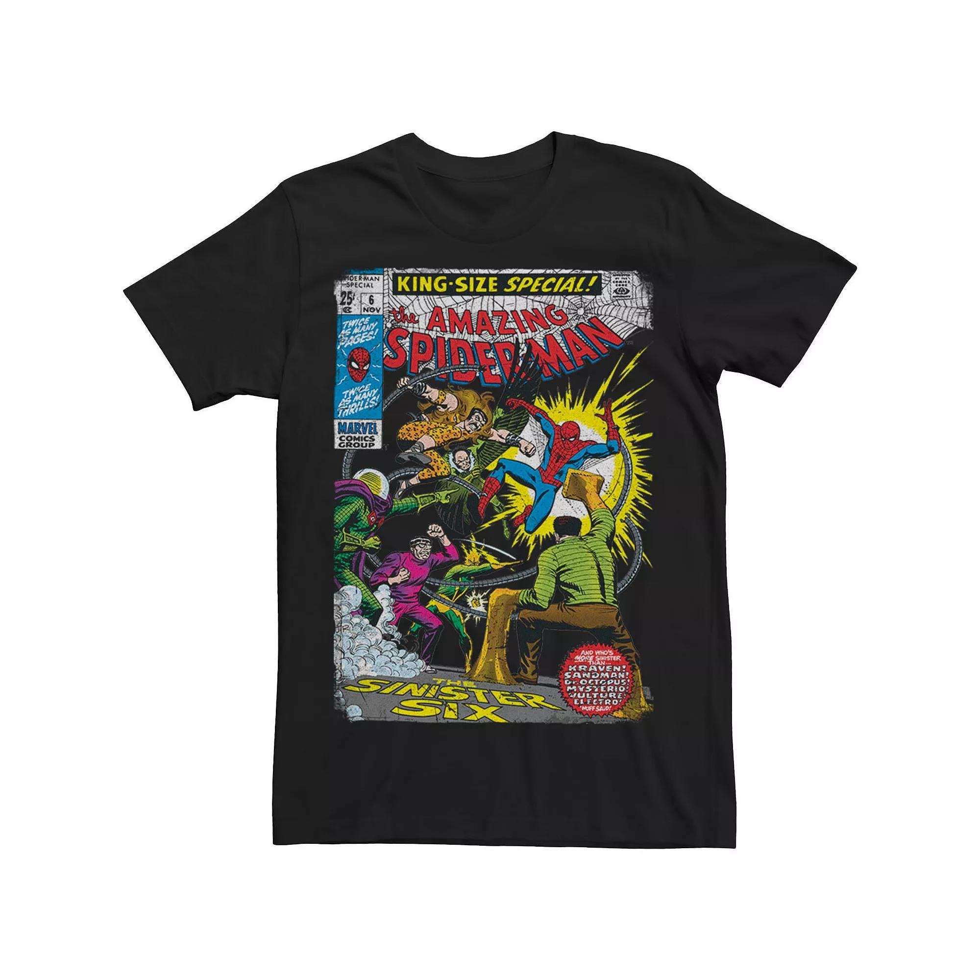 Big & Tall Marvel The Amazing Spider-Man King-Size Special Comic Cover Tee, Men's, Size: 5XL, Black Product Image