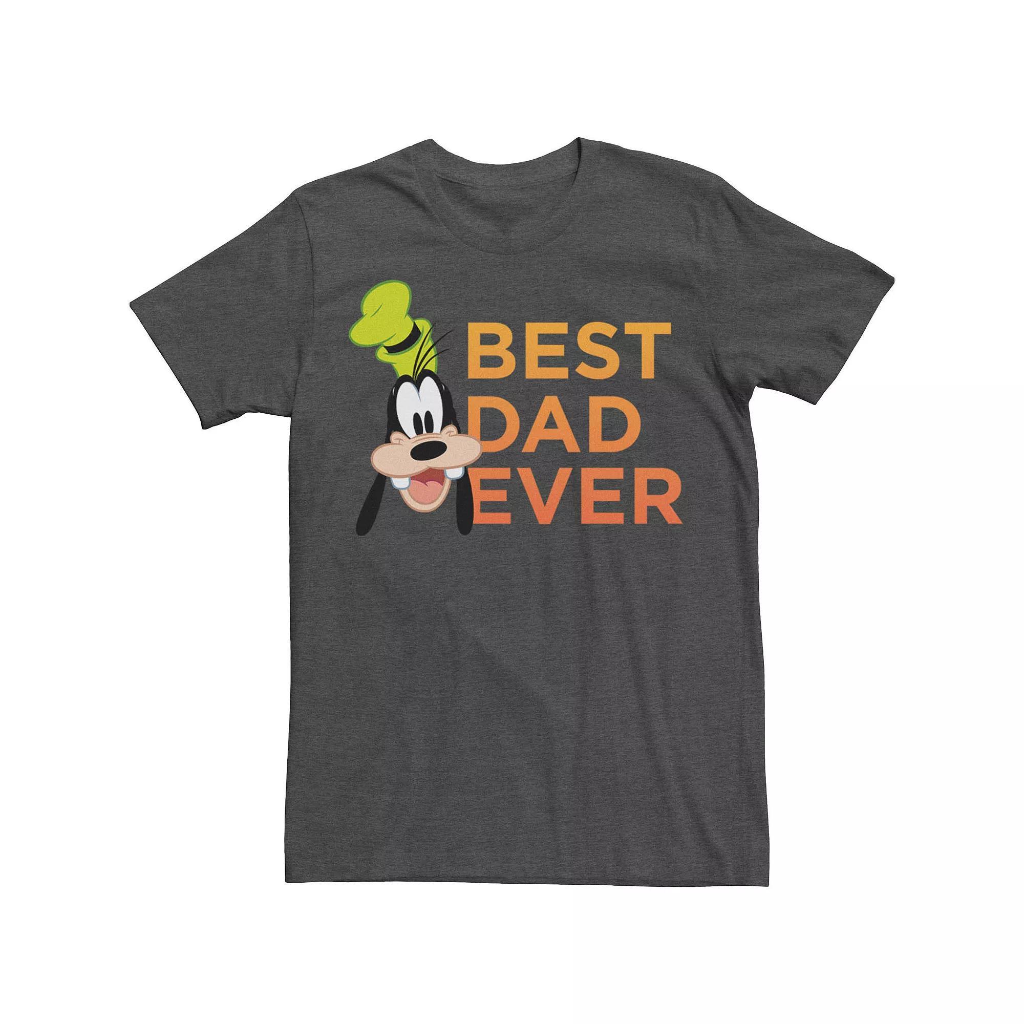 Disney's Mickey And Friends Goofy Big & Tall Father's Day Best Dad Ever Tee, Men's, Size: XL Tall, Grey Heather Product Image
