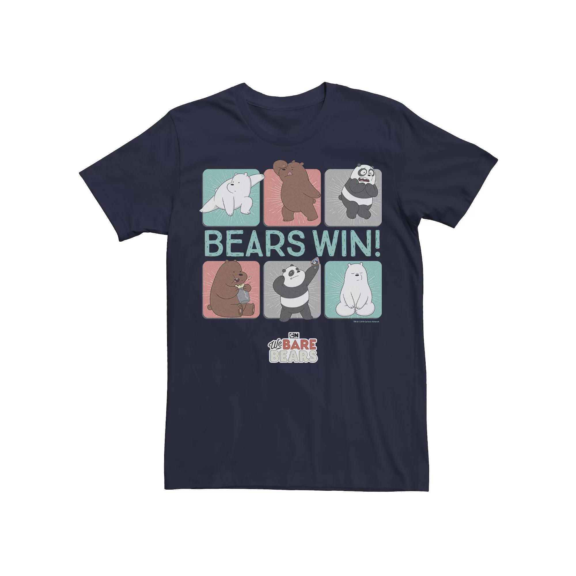 Men's Cartoon Network The Bare Bears Win Tee, Size: Medium, Blue Product Image
