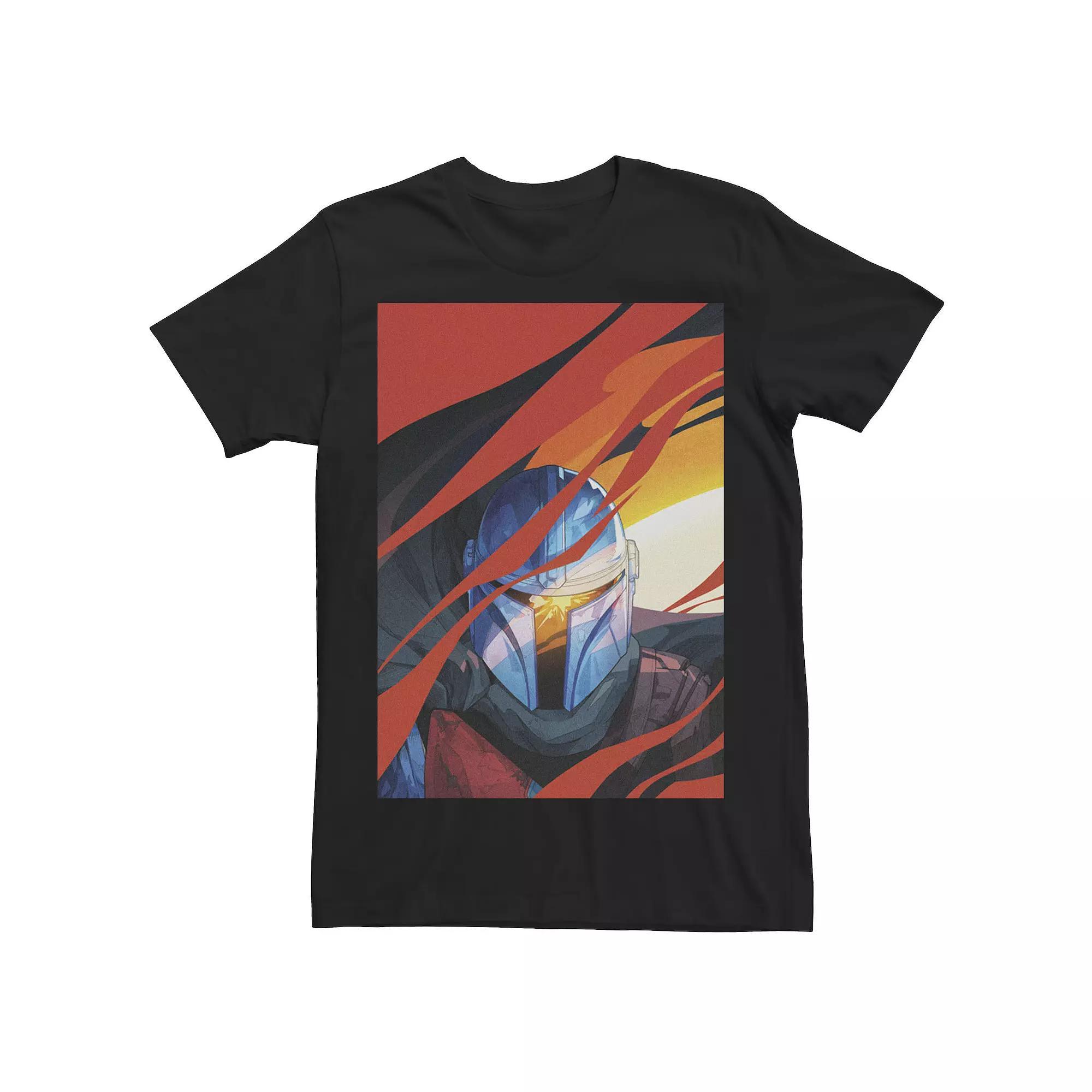 Men's Star Wars Mandalorian Smoke Poster Tee, Size: Medium, Black Product Image