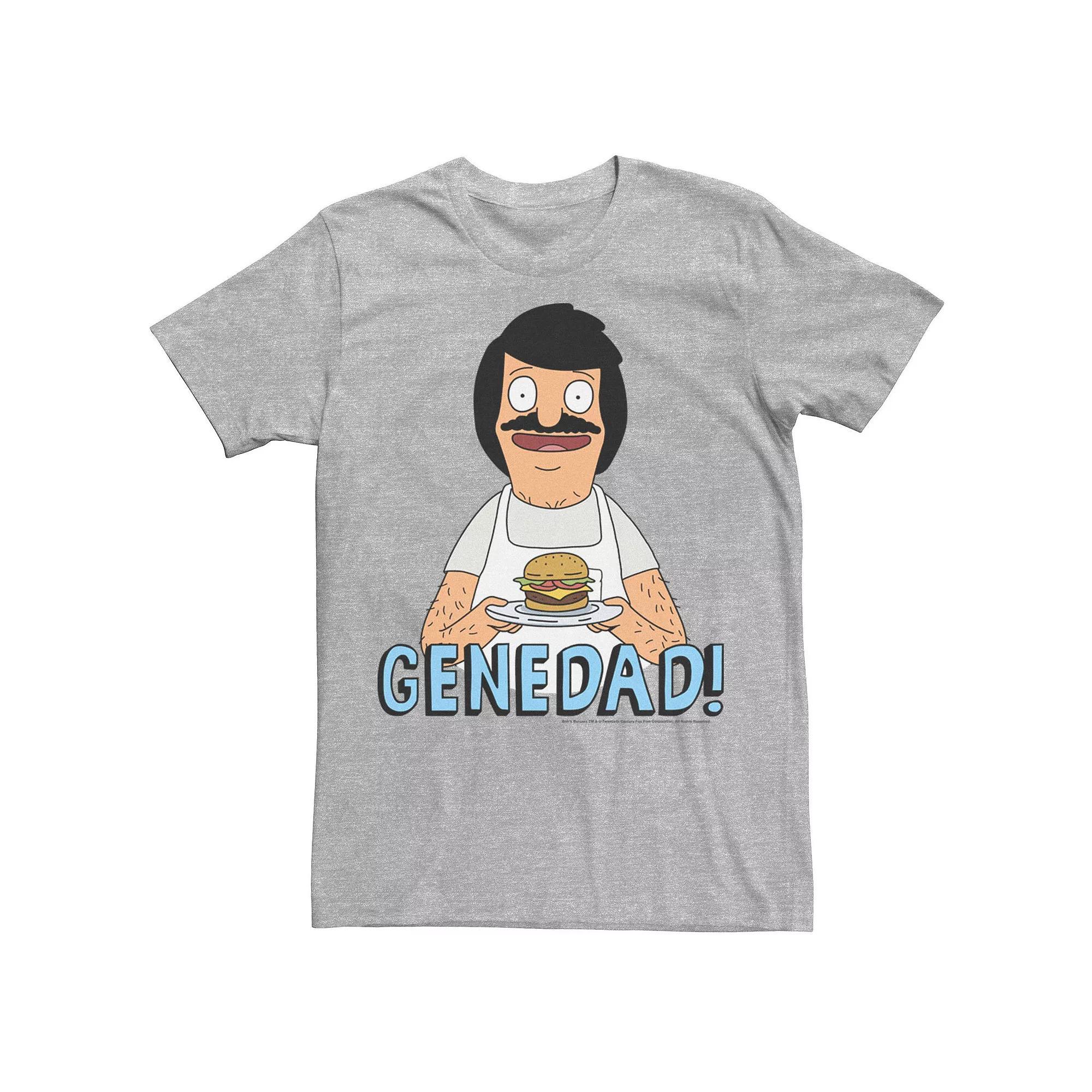 Men's Bobs Burgers Gene Dad Tee, Size: Medium, Athletic Grey Product Image
