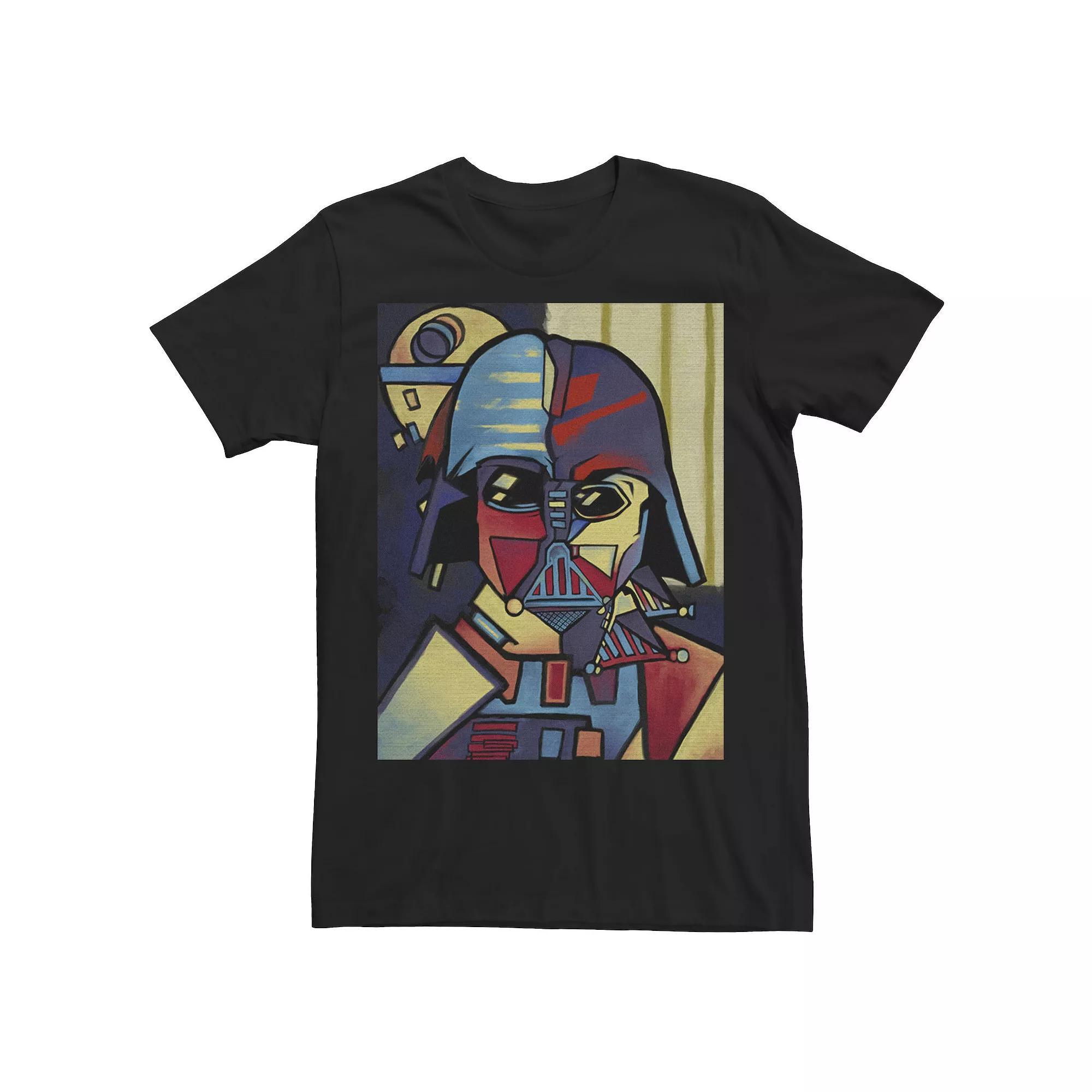 Men's Star Wars Darth Vader Picasso Cubism Helmet Tee, Size: 3XL, Black Product Image