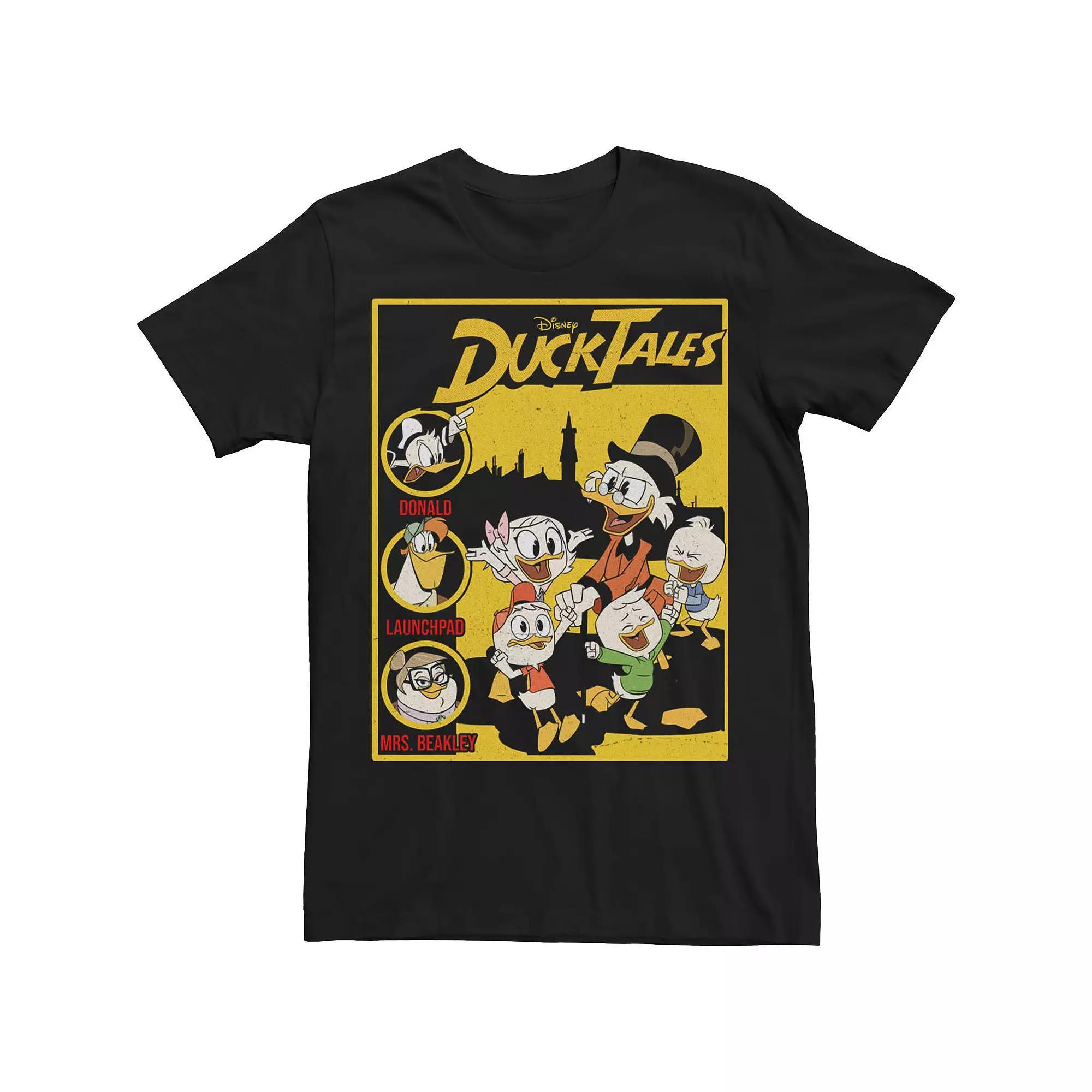 Disney's DuckTales Men's Group Shot Cover Tee, Size: XXL, Black Product Image