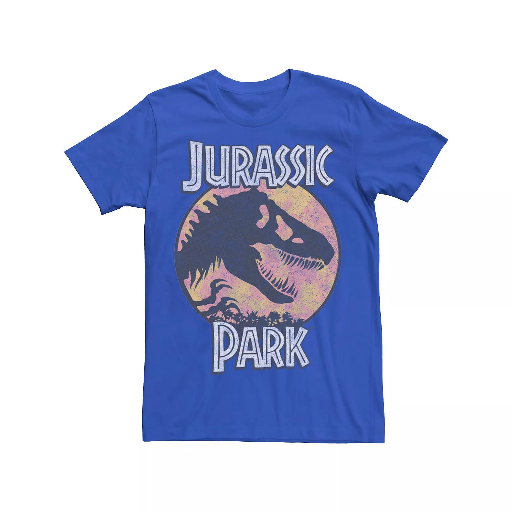 Men's Jurassic Park Simple Logo T-Rex Silhouette Circle Tee, Size: 3XL, Royal Product Image