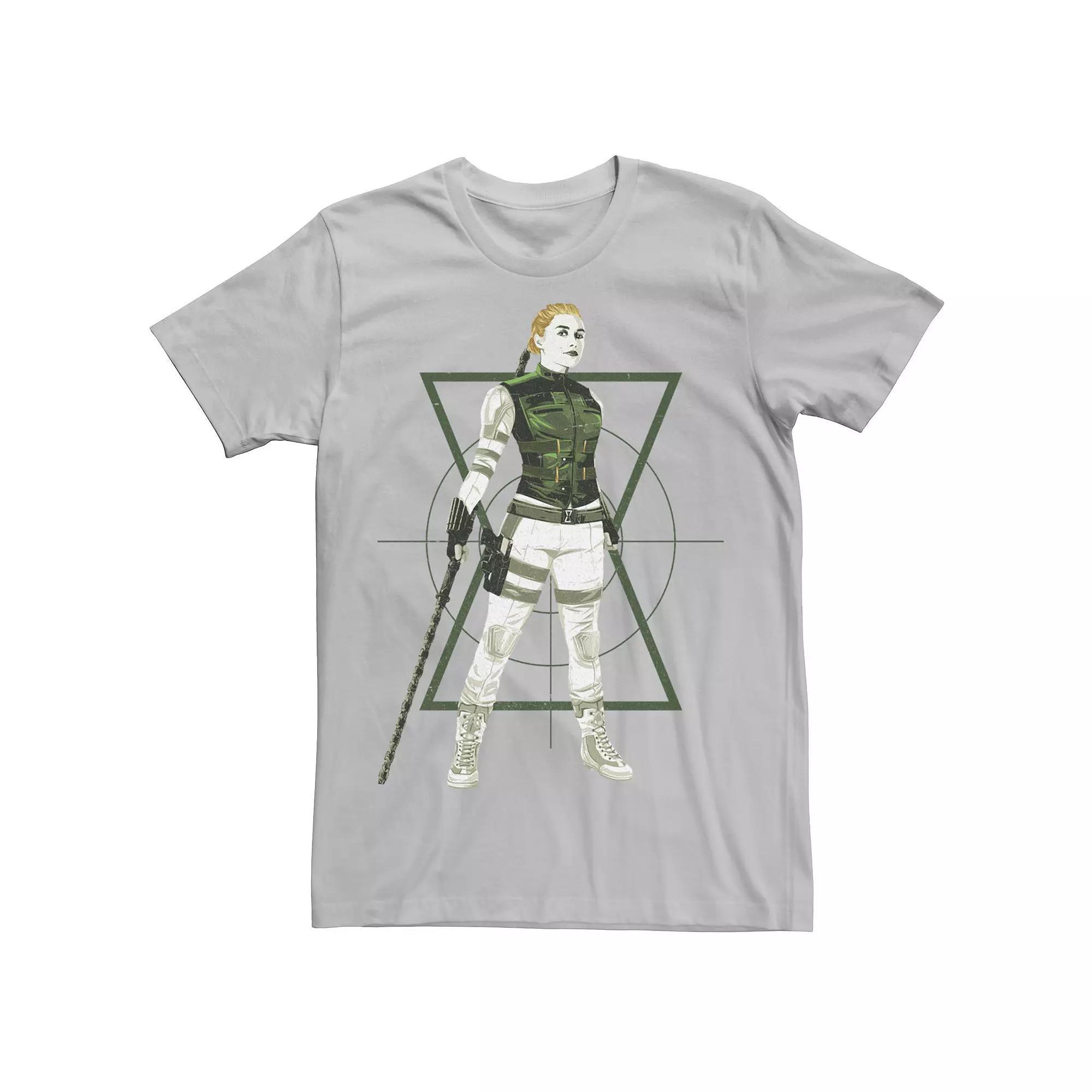 Men's Marvel Black Widow Yelena Belova Target Portrait Tee, Size: Large, Silver Product Image