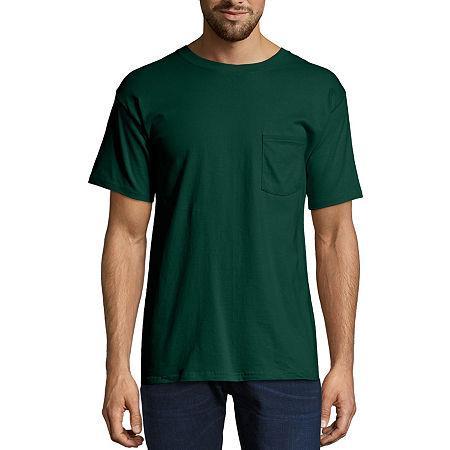 Men's Hanes® Beefy-T 2-Pack Pocket T-Shirt, Size: XL, Blue Product Image