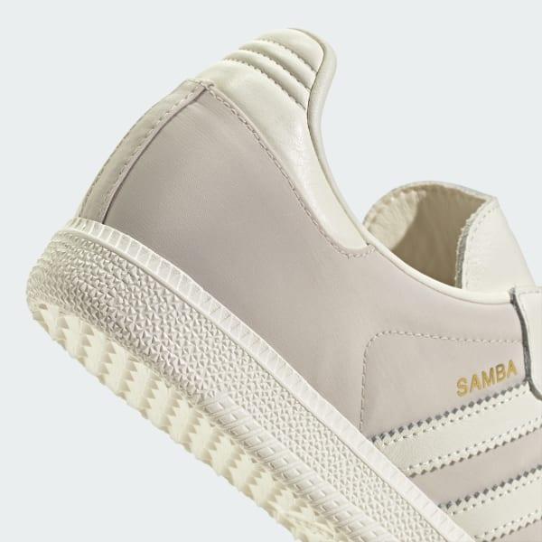 Mens adidas Samba OG Athletic Shoe Off White / Collegiate Green Product Image