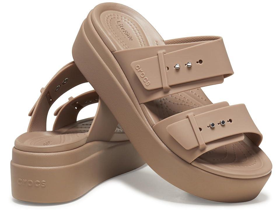 Crocs Brooklyn Women's Wedge Sandals, Size: 11, Black Product Image