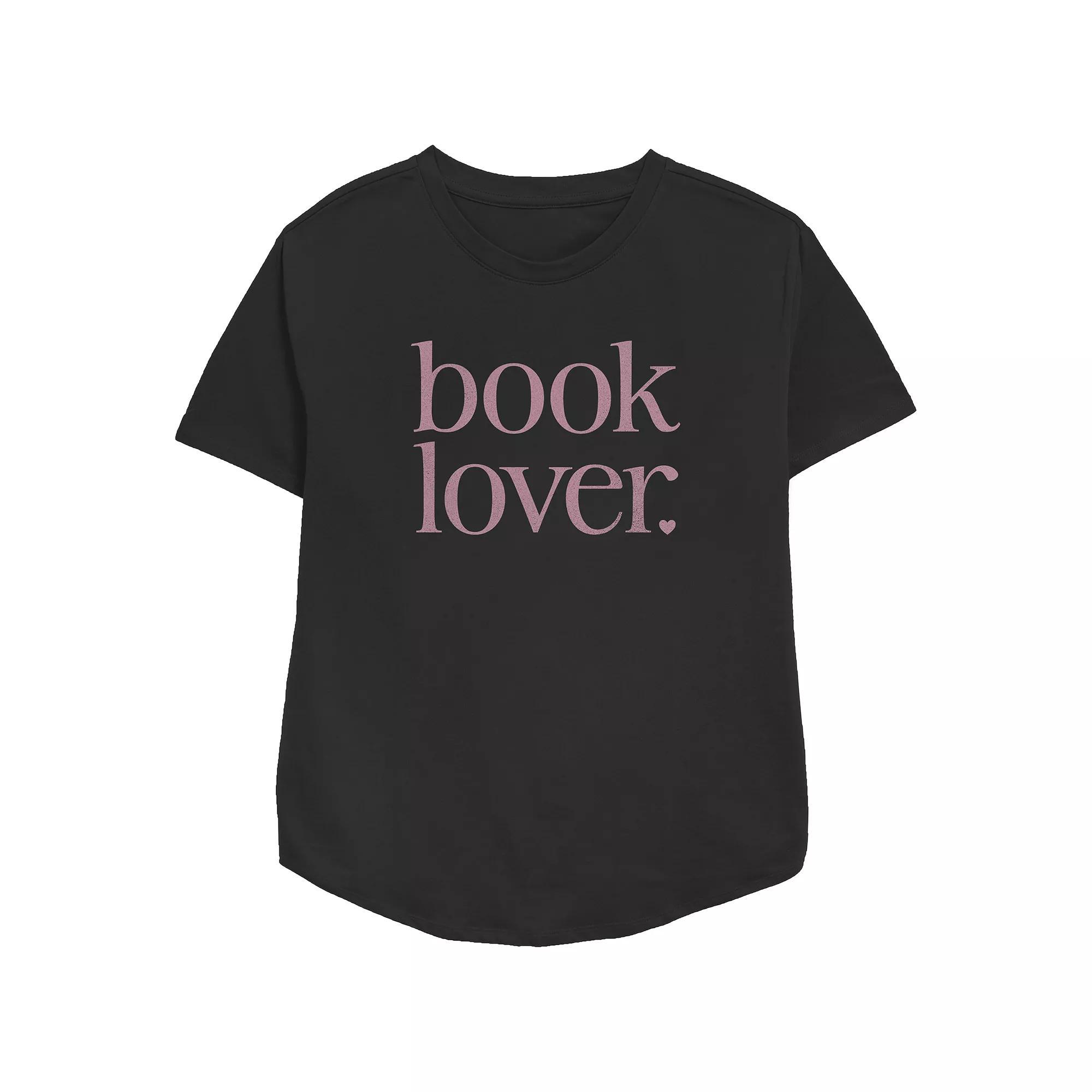 Women's Christmas Crew Relaxed Fit Graphic Tee, Size: Medium, Black Product Image