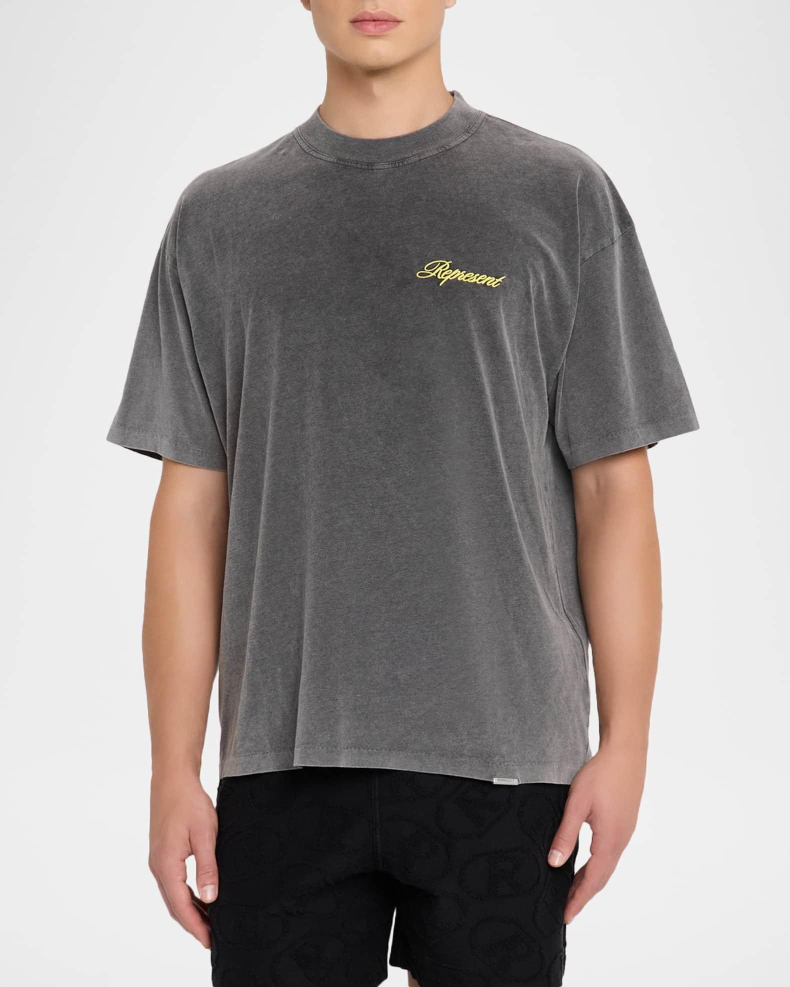 Men's Script Logo Cotton T-Shirt Product Image