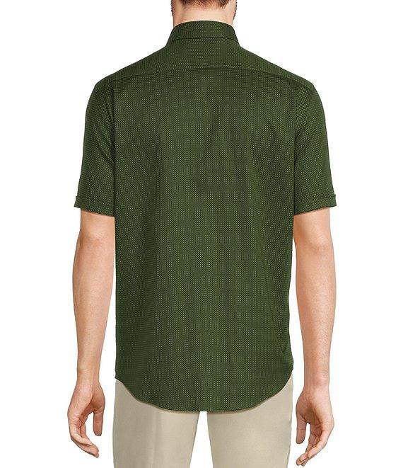 Murano Big & Tall Classic Fit Dobby Dot Short Sleeve Woven Shirt Product Image