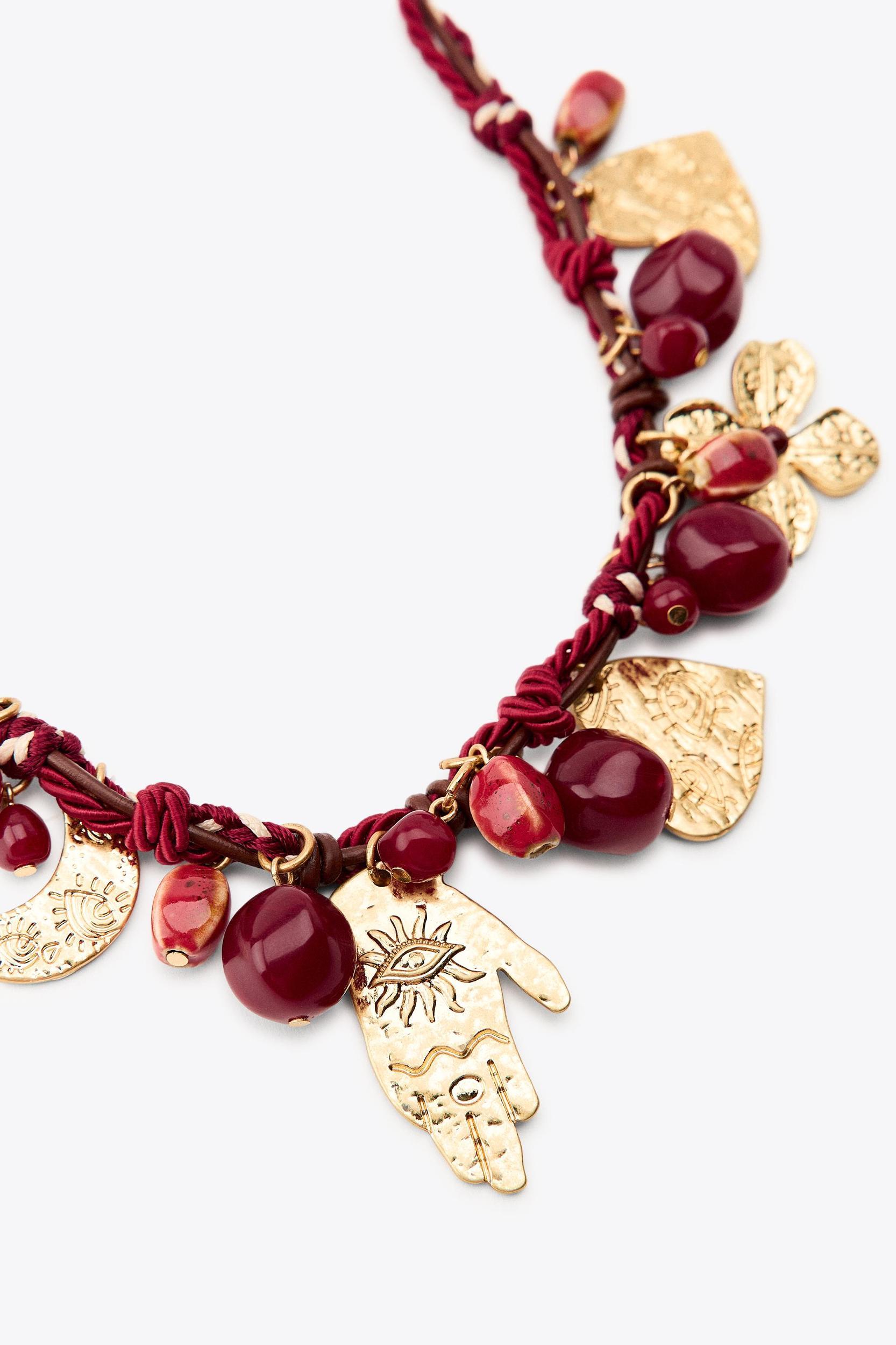 TRIPLE CORD CHARM NECKLACE Product Image