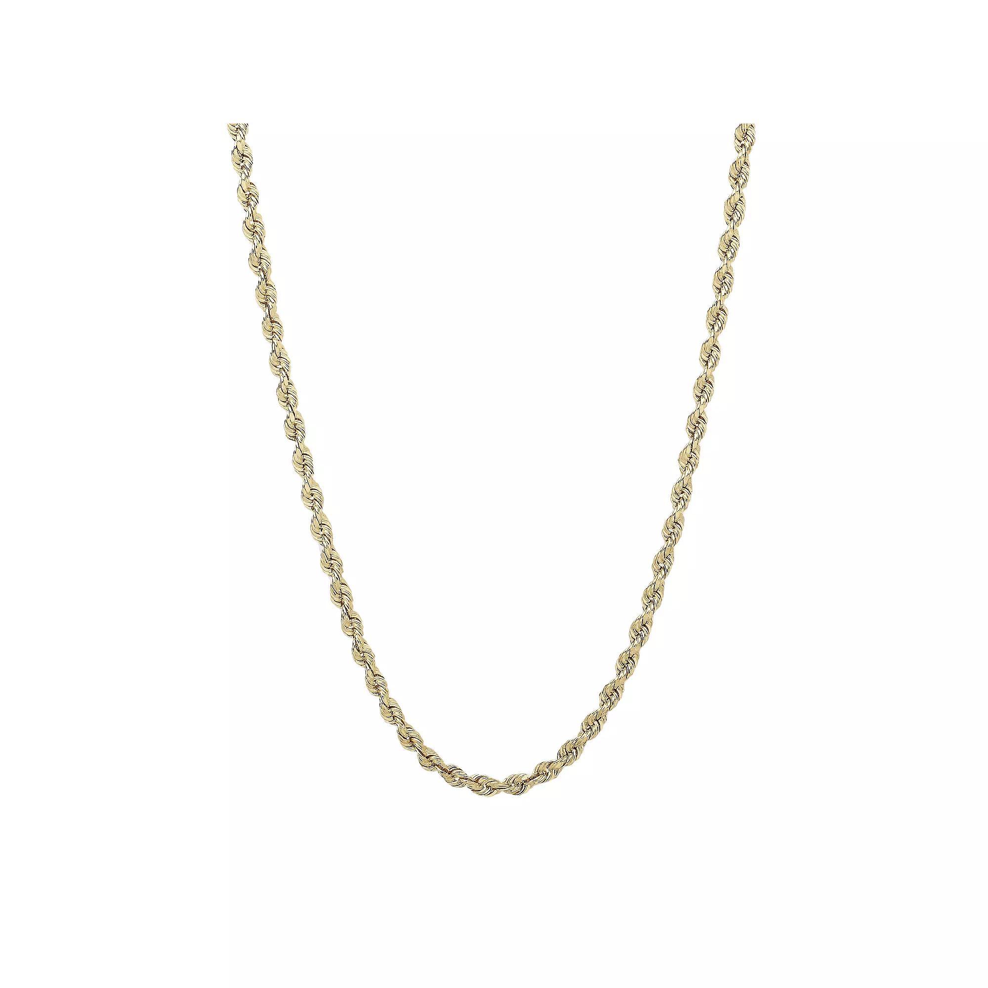 Everlasting Gold 14k Gold Rope Chain Necklace, Women's, Size: 20", Yellow Product Image