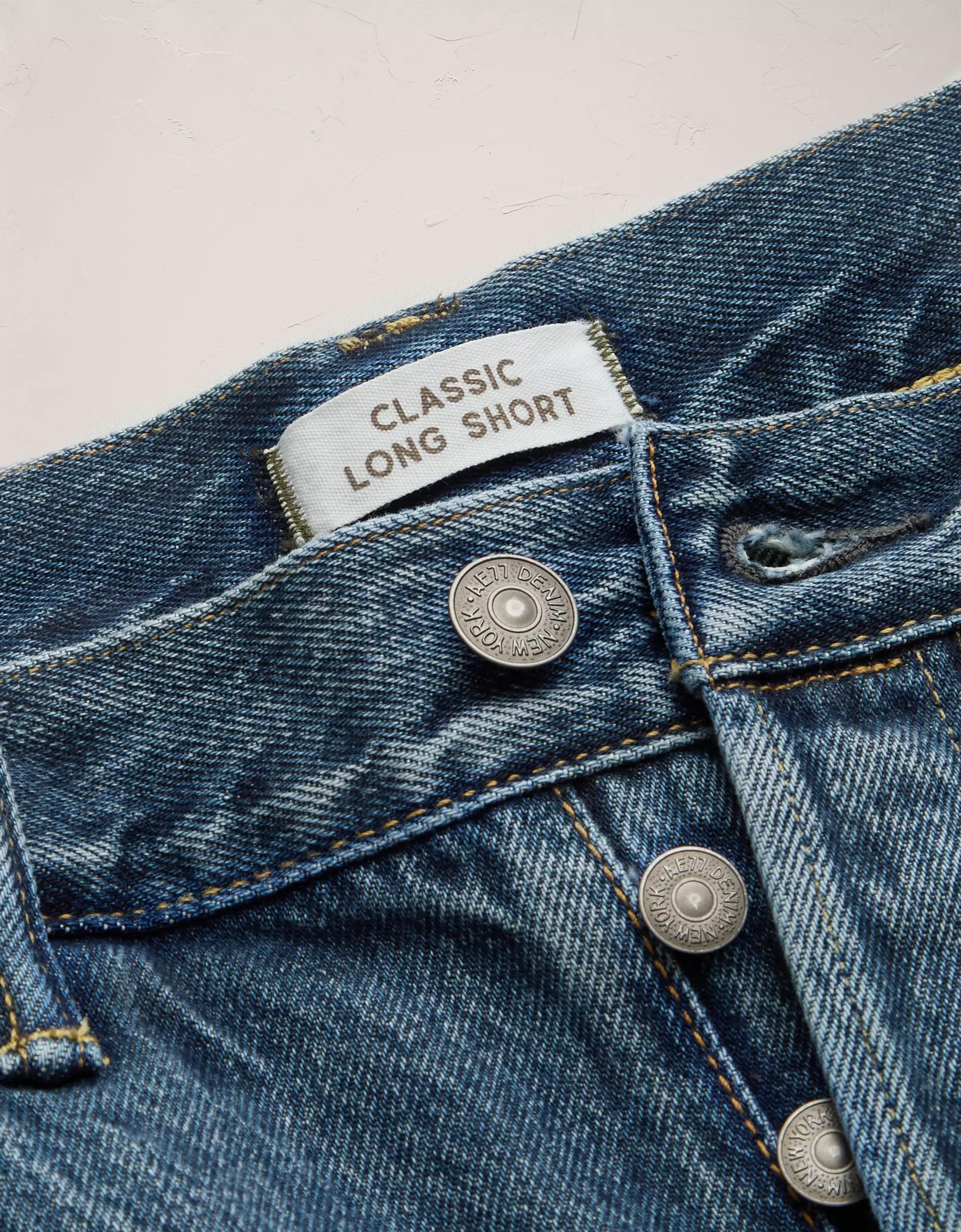 AE77 Premium Classic Long Denim Short Product Image