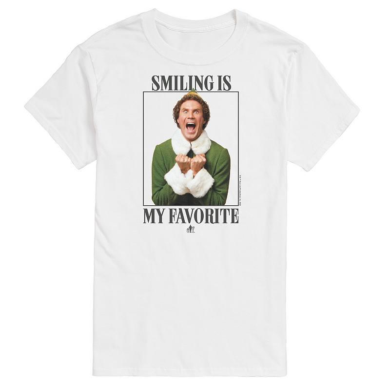Big & Tall Elf Smile Graphic Tee, Men's, Size: XXL Tall, White Product Image