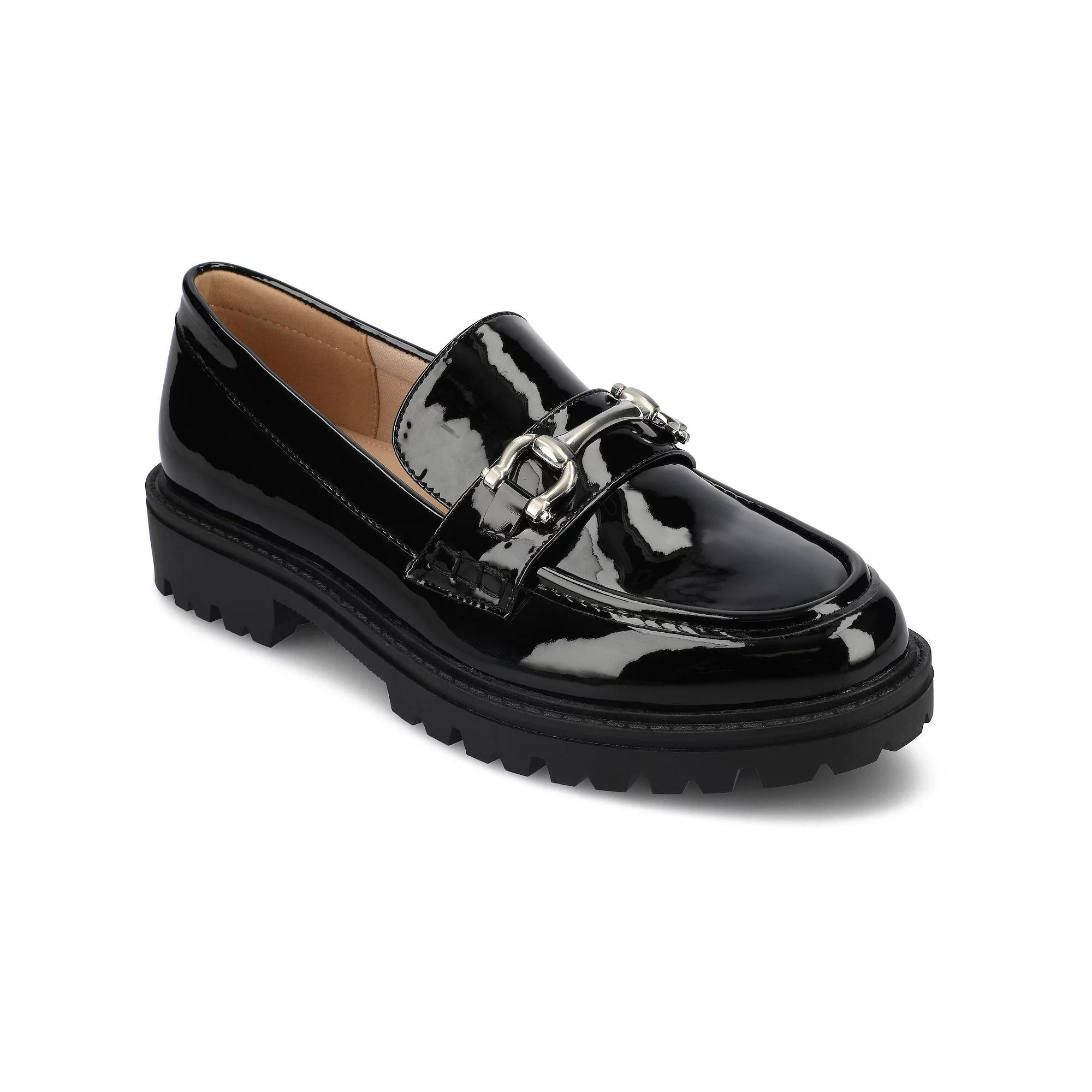 Journee Jessamey Women's Tru Comfort Foam™ Loafers, Size: 9, Patent Black Product Image