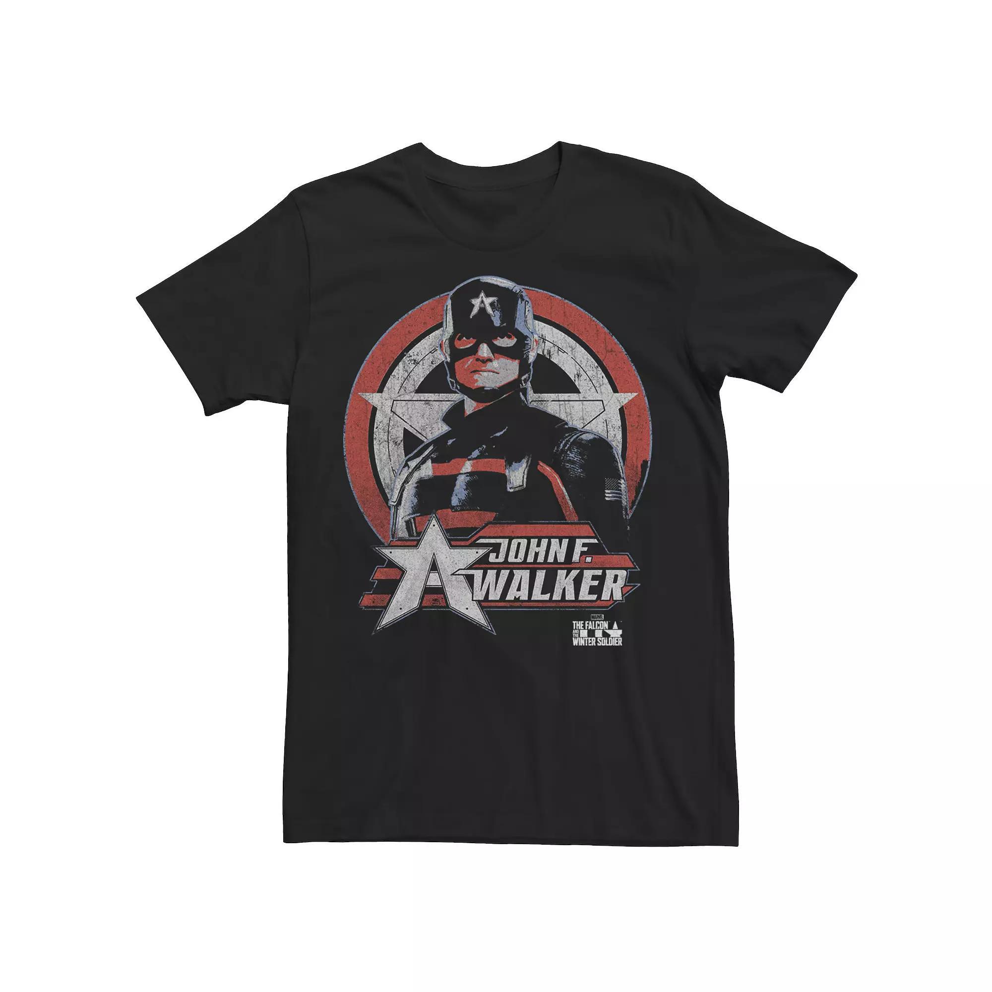 Men's Marvel Falcon & Winter Soldier John F. Walker Portrait Tee, Size: XL, Black Product Image