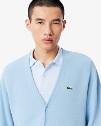Men's Relaxed Fit Stripe Detail Cotton Cardigan Product Image