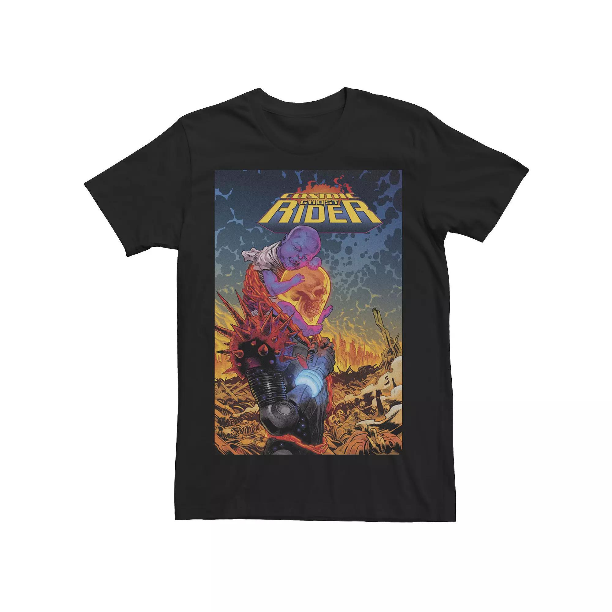 Men's Marvel Cosmic Ghost Rider Comic Cover Graphic Tee, Size: XL, Black Product Image