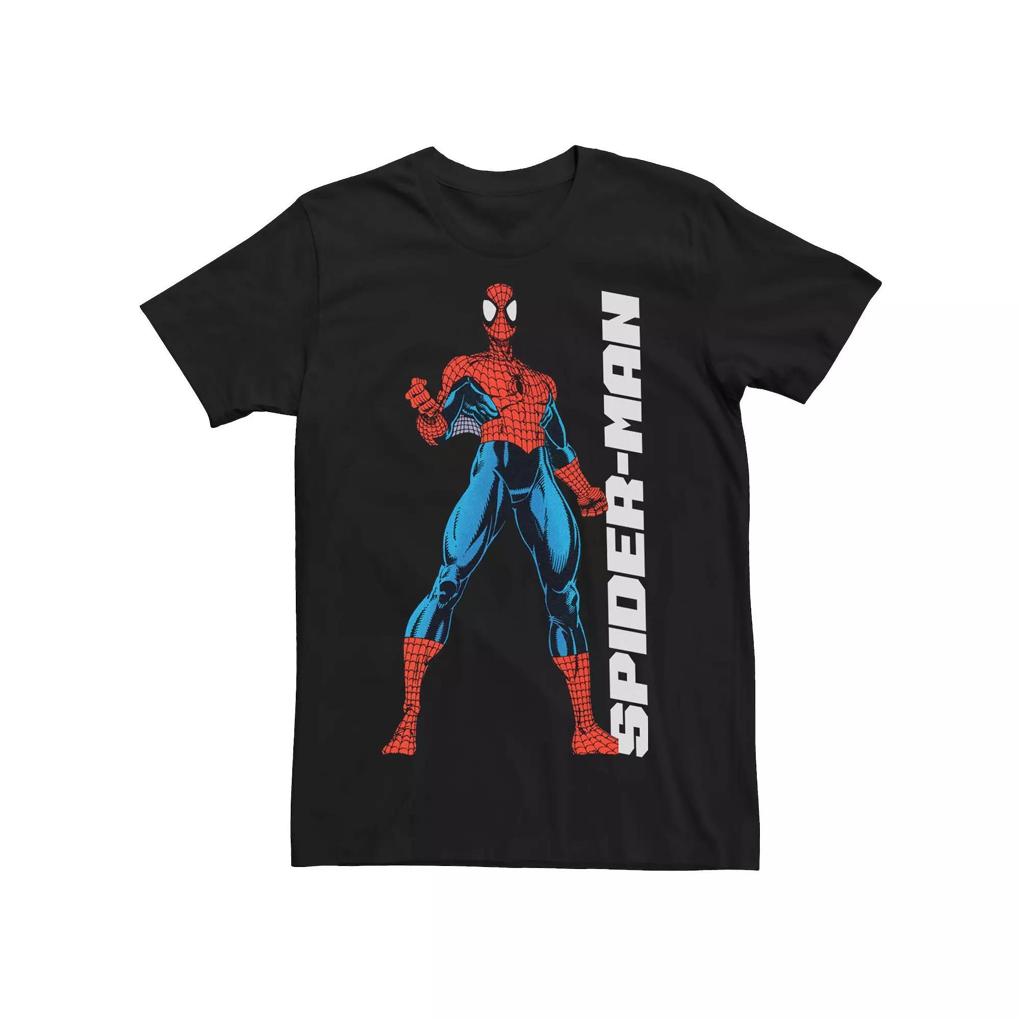 Men's Marvel Spider Man Comic Tee, Size: Medium, Black Product Image