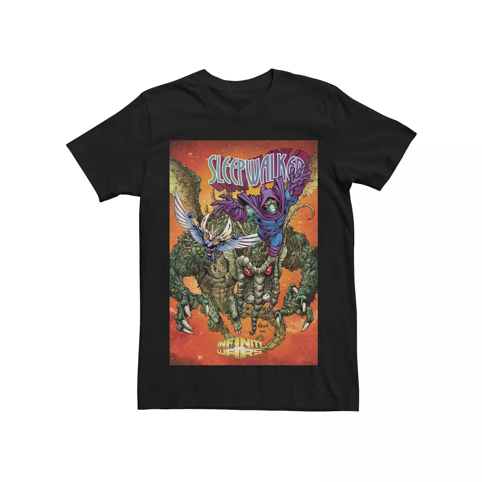 Men's Marvel's Infinity Wars Sleepwalker #3 Comic Cover Tee, Size: XL, Black Product Image
