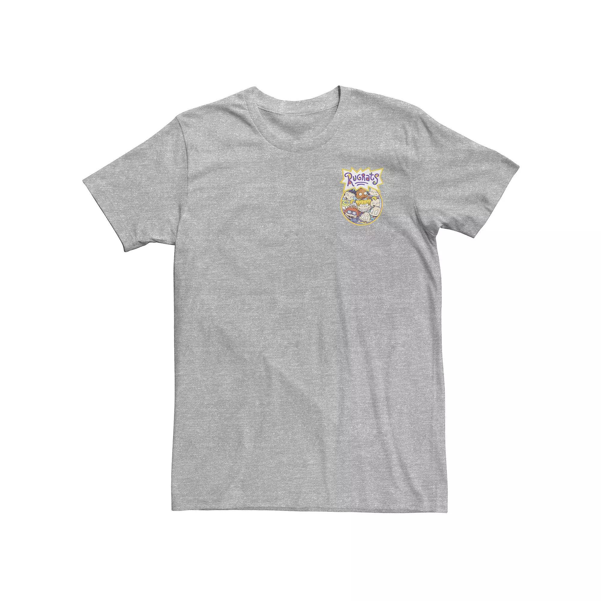 Big & Tall Nickelodeon Rugrats Left Chest Circle Logo Tee, Men's, Size: 4XL Tall, Athletic Grey Product Image