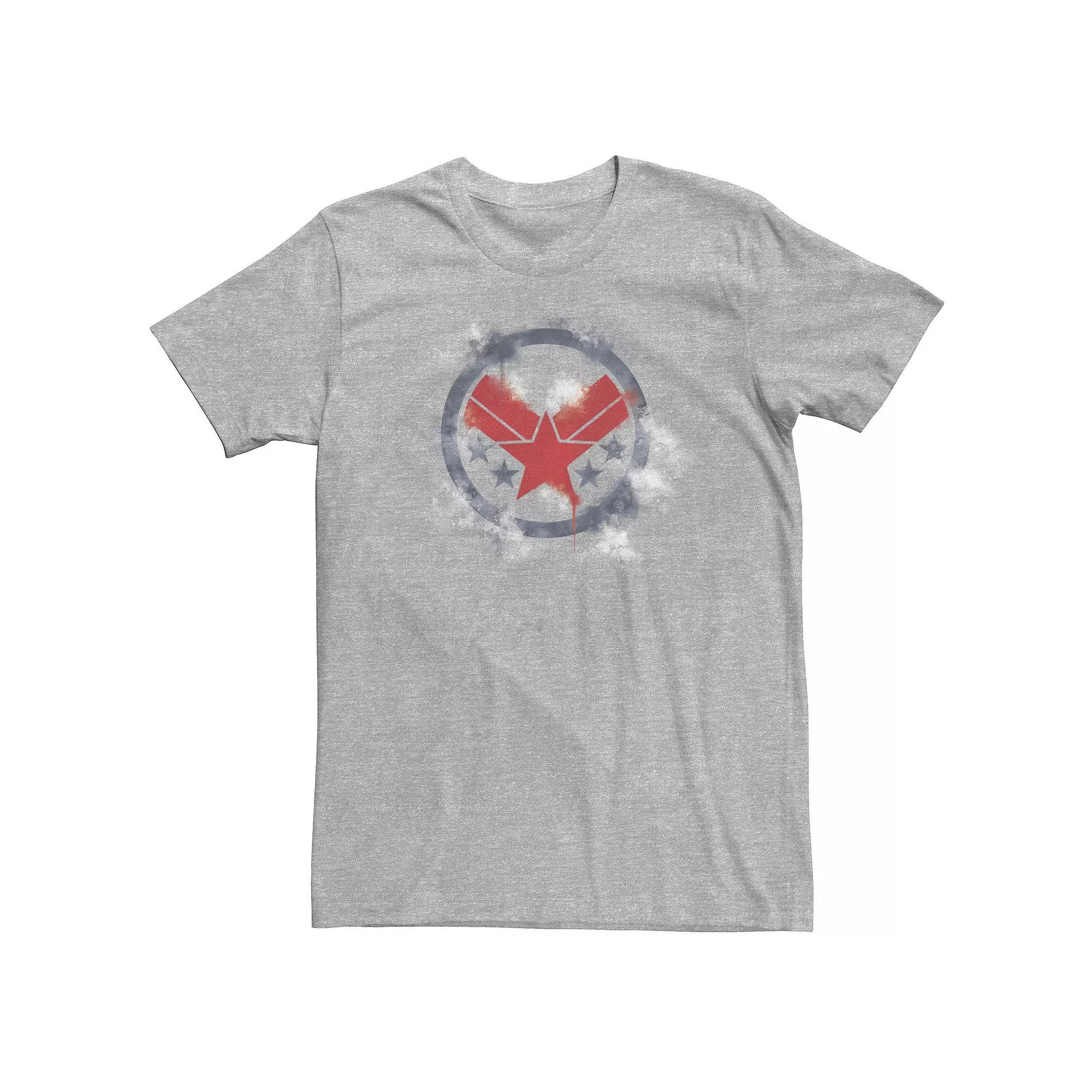 Big & Tall Marvel Avengers Endgame War Machine Spray Paint Logo Tee, Men's, Size: 4XL, Athletic Grey Product Image