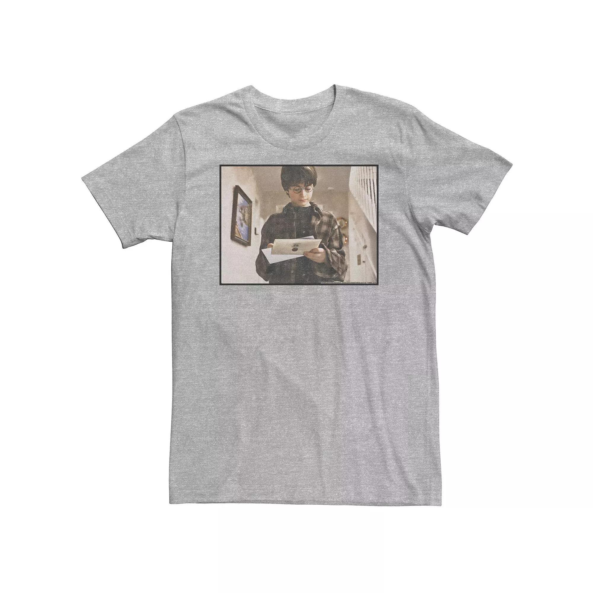 Big & Tall Harry Potter Hogwarts Letter Portrait Tee, Men's, Size: Large Tall, Athletic Grey Product Image