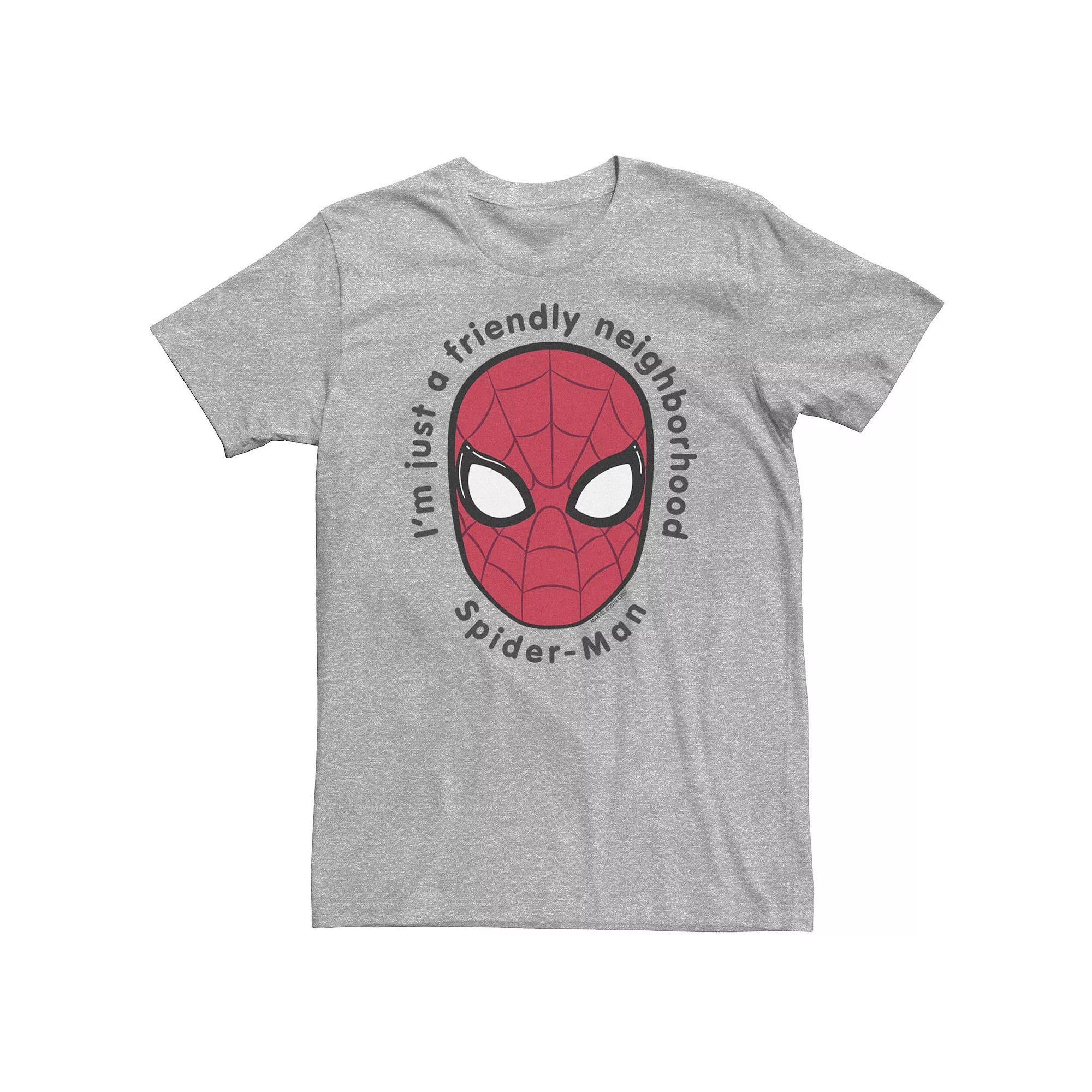 Big & Tall Marvel Spider-Man Far From Home Friendly Neighborhood Hero Tee, Men's, Size: 3XL Tall, Athletic Grey Product Image