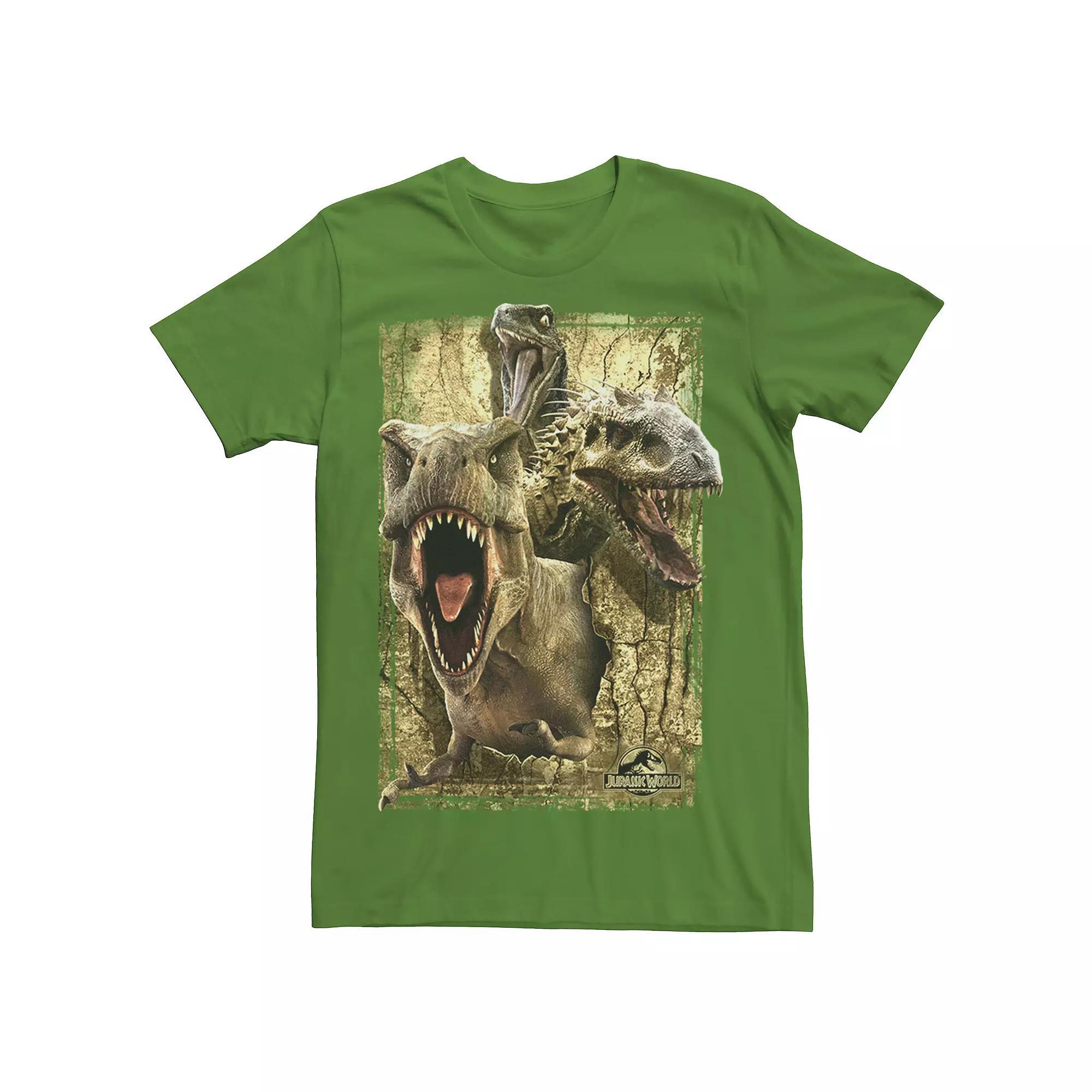 Mens Jurassic World Owen Raptor Pack Trainer Graphic Tee Grey Product Image
