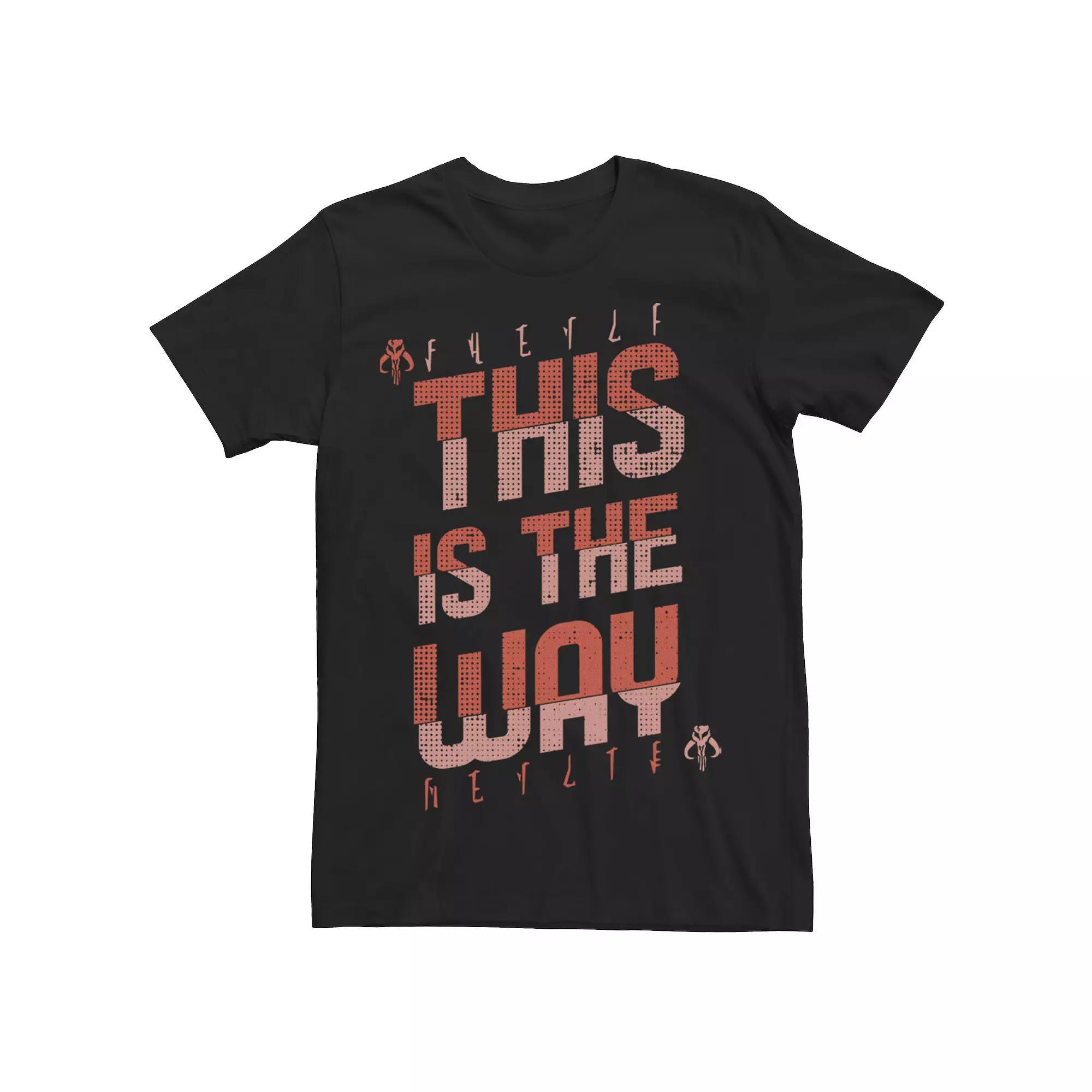 Men's Star Wars The Mandalorian This Is The Way Split Design Tee, Size: XL, Black Product Image