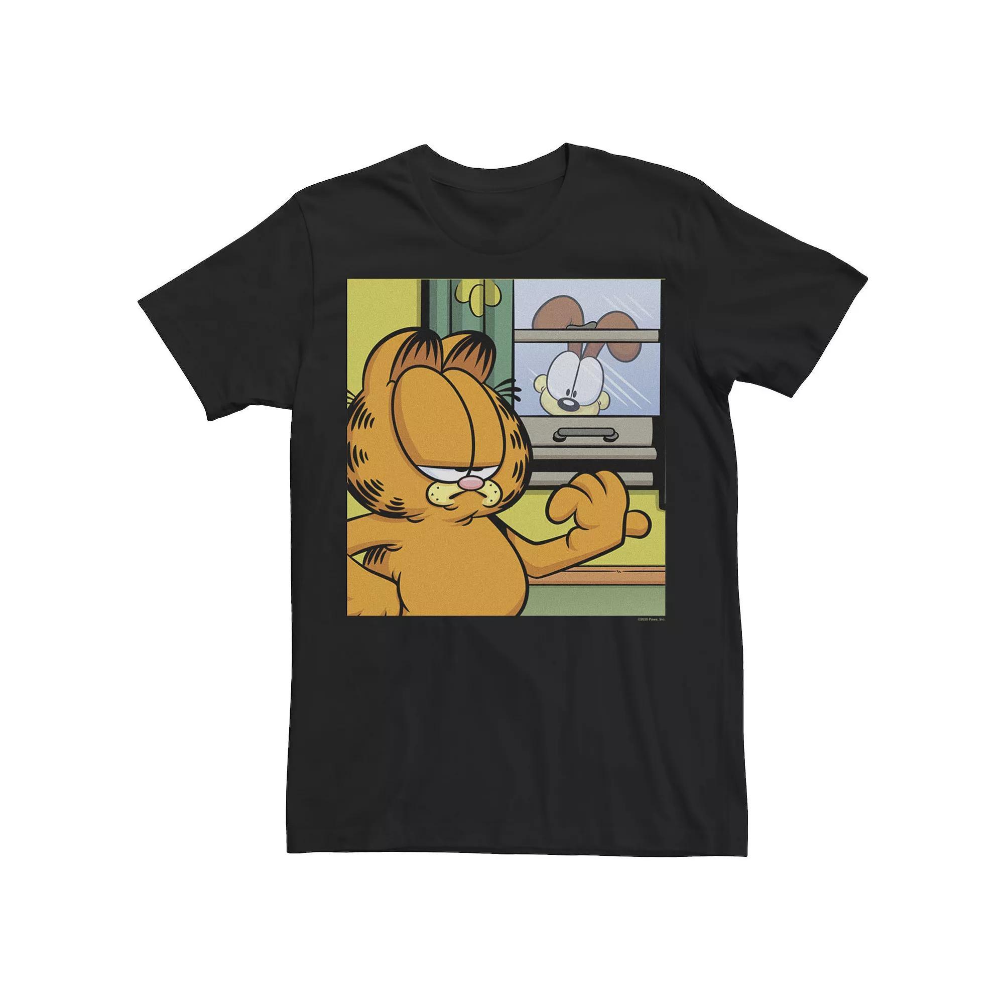 Men's Garfield Window Talk Boxed Up Tee, Size: XL, Black Product Image