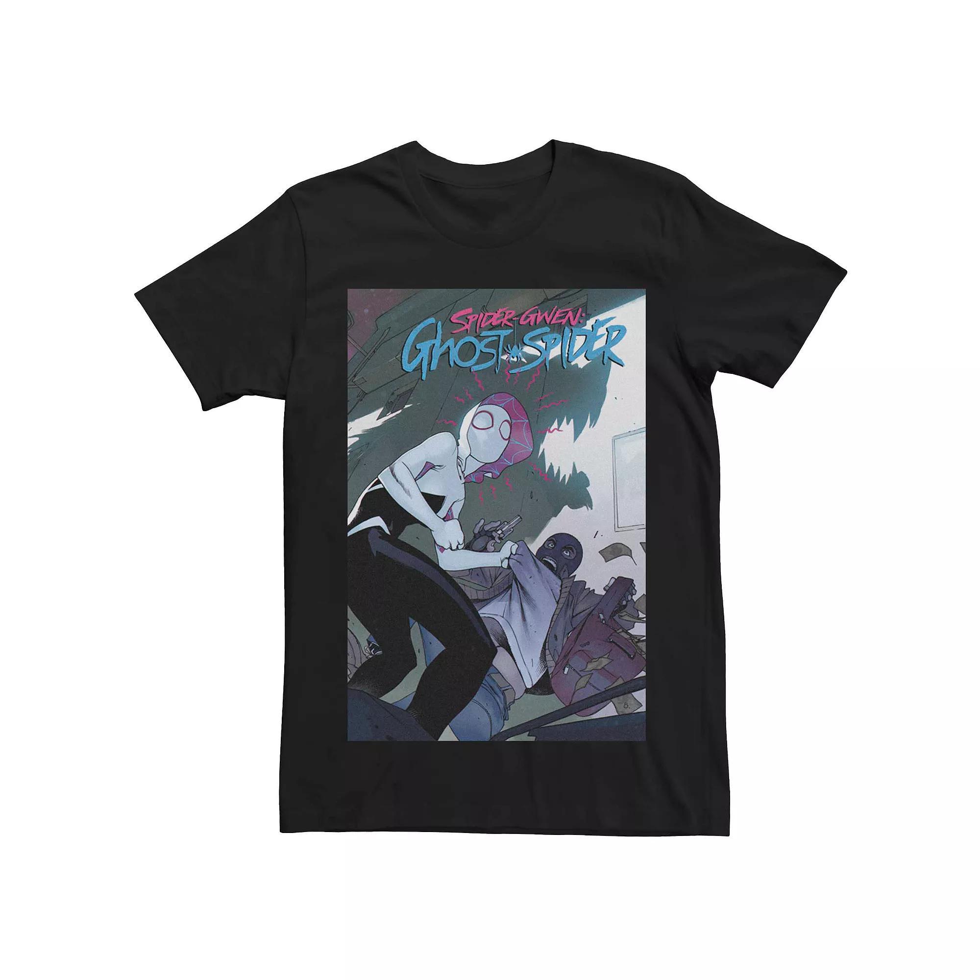 Men's Marvel's Spider-Gwen Ghost Spider #6 Comic Cover Tee, Size: XXL, Black Product Image