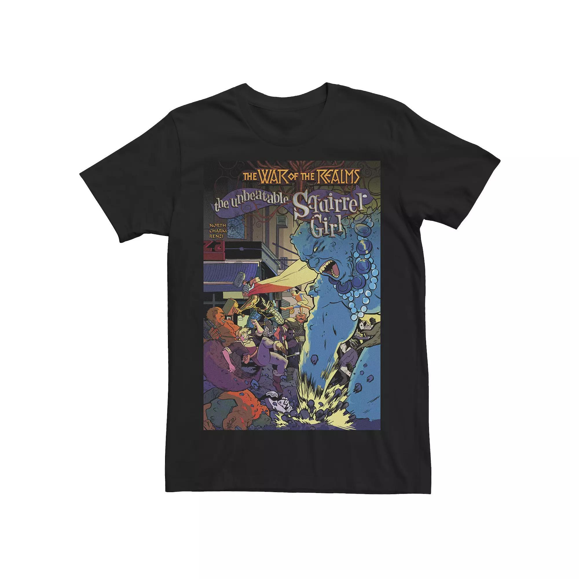 Men's Marvel Unbeatable Squirrel Girl Issue #43 Comic Book Cover Tee, Size: XL, Black Product Image