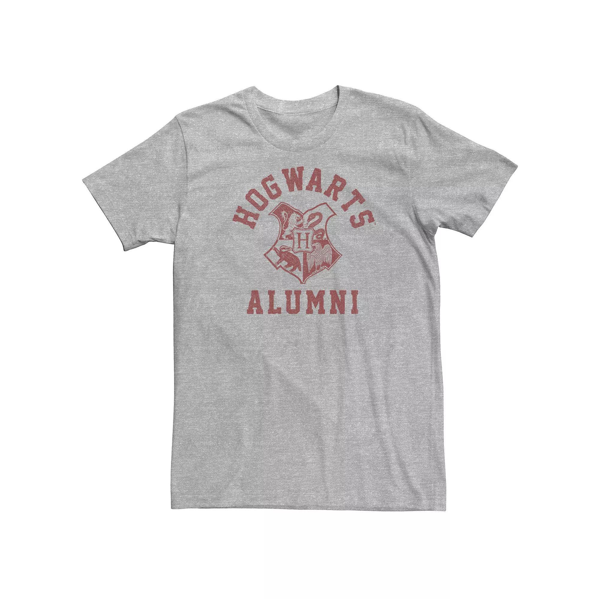 Mens Harry Potter Hogwarts Alumni Crest Tee, Men's, Size: XL, Athletic Grey Product Image