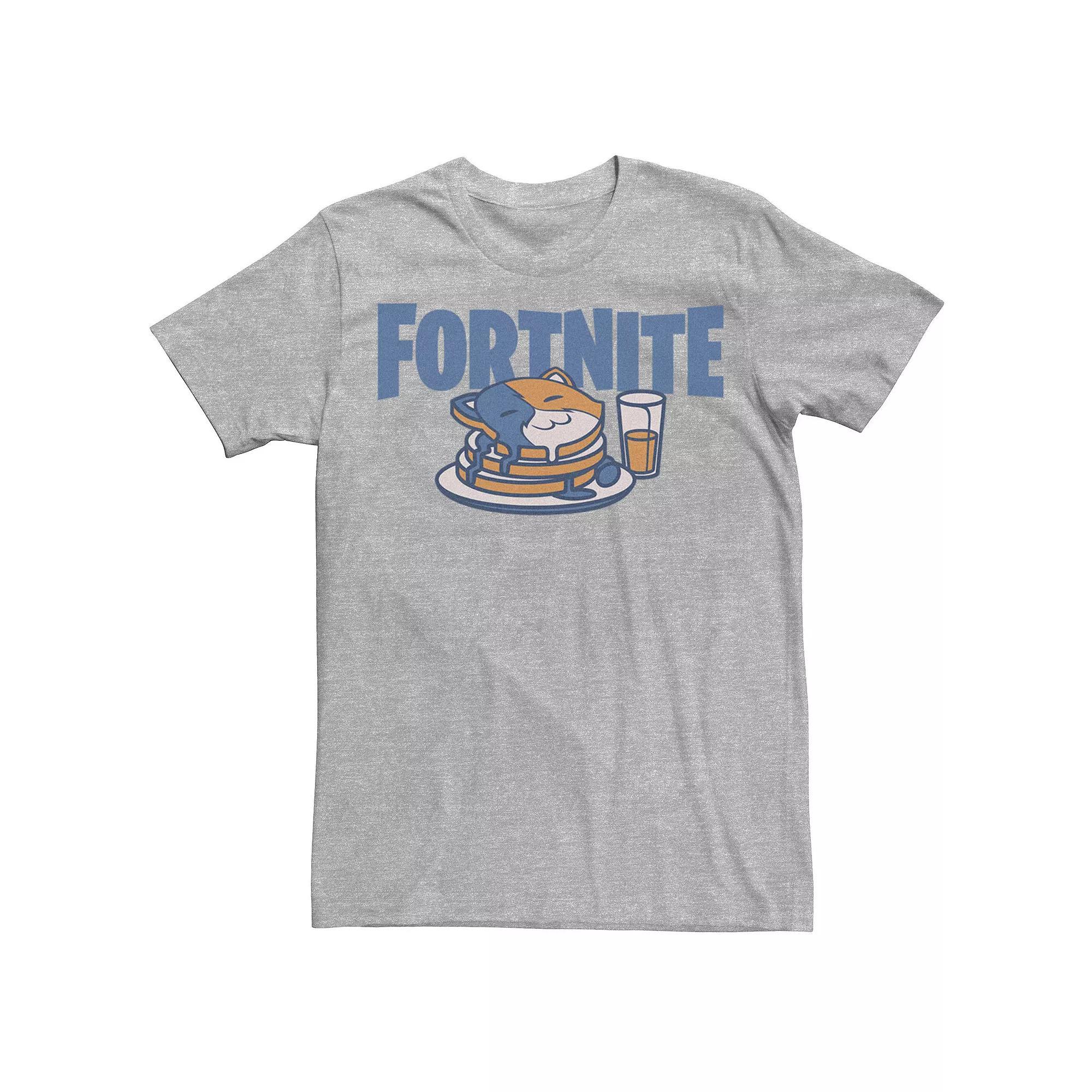 Men's Fortnite Cat Pancakes Tee, Boy's, Size: XL, Athletic Grey Product Image