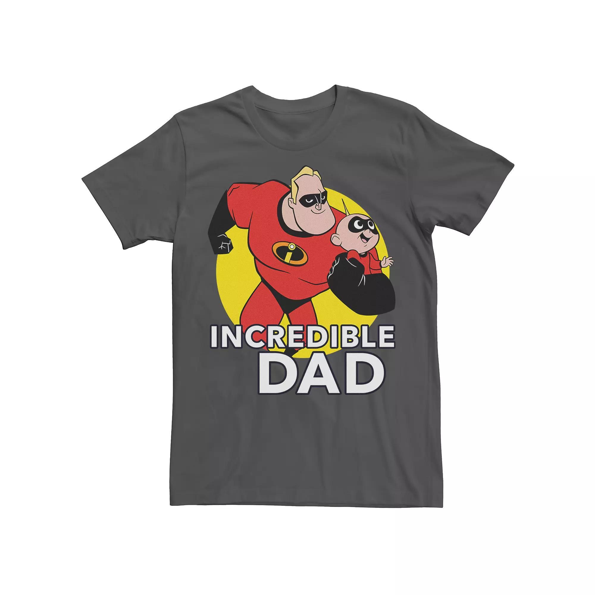 Disney / Pixar's The Incredibles Men's 2 Best Father Tee, Size: XL, Grey Product Image