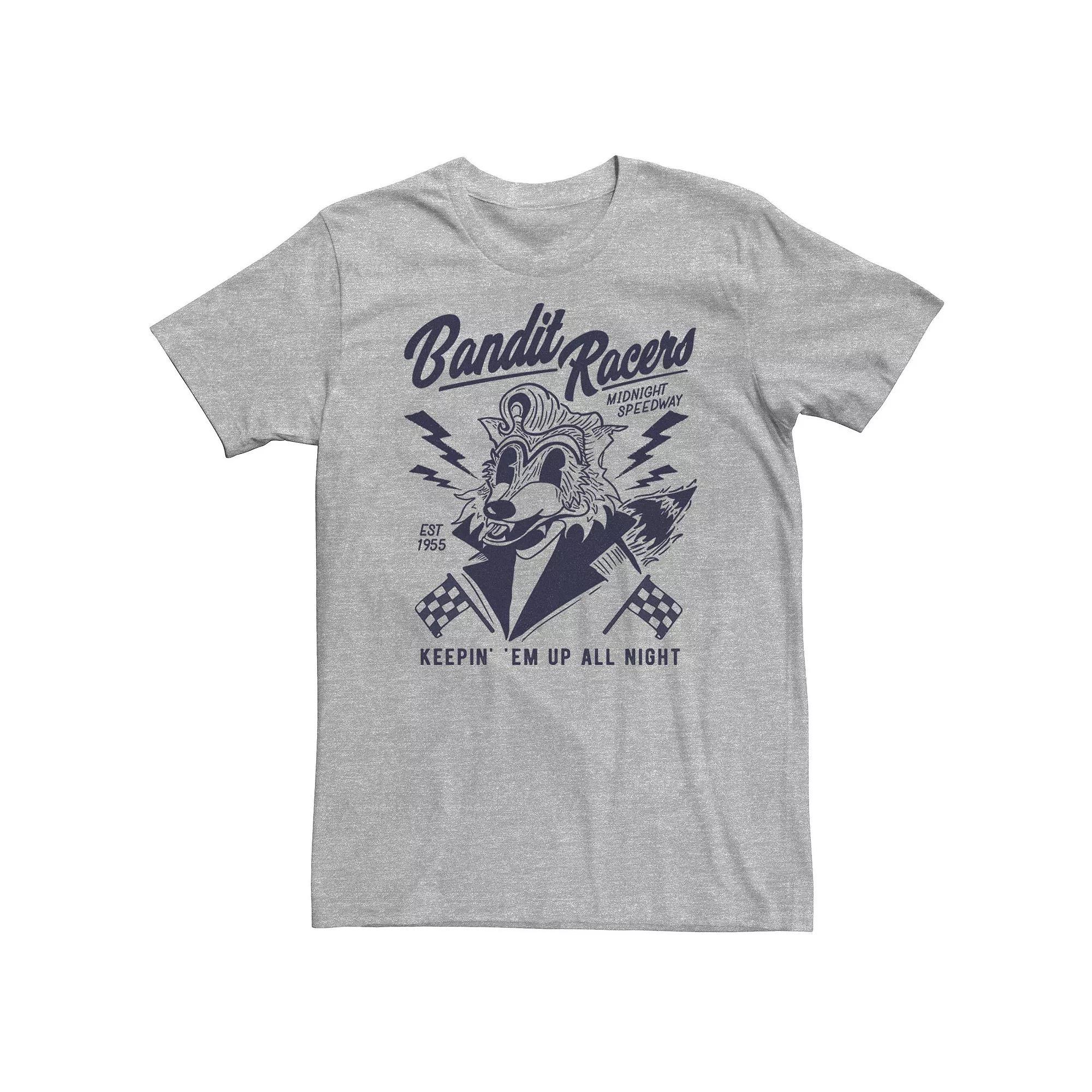 Big & Tall Bandit Racers Raccoon Tee, Men's, Size: 4XLT, Athletic Grey Product Image