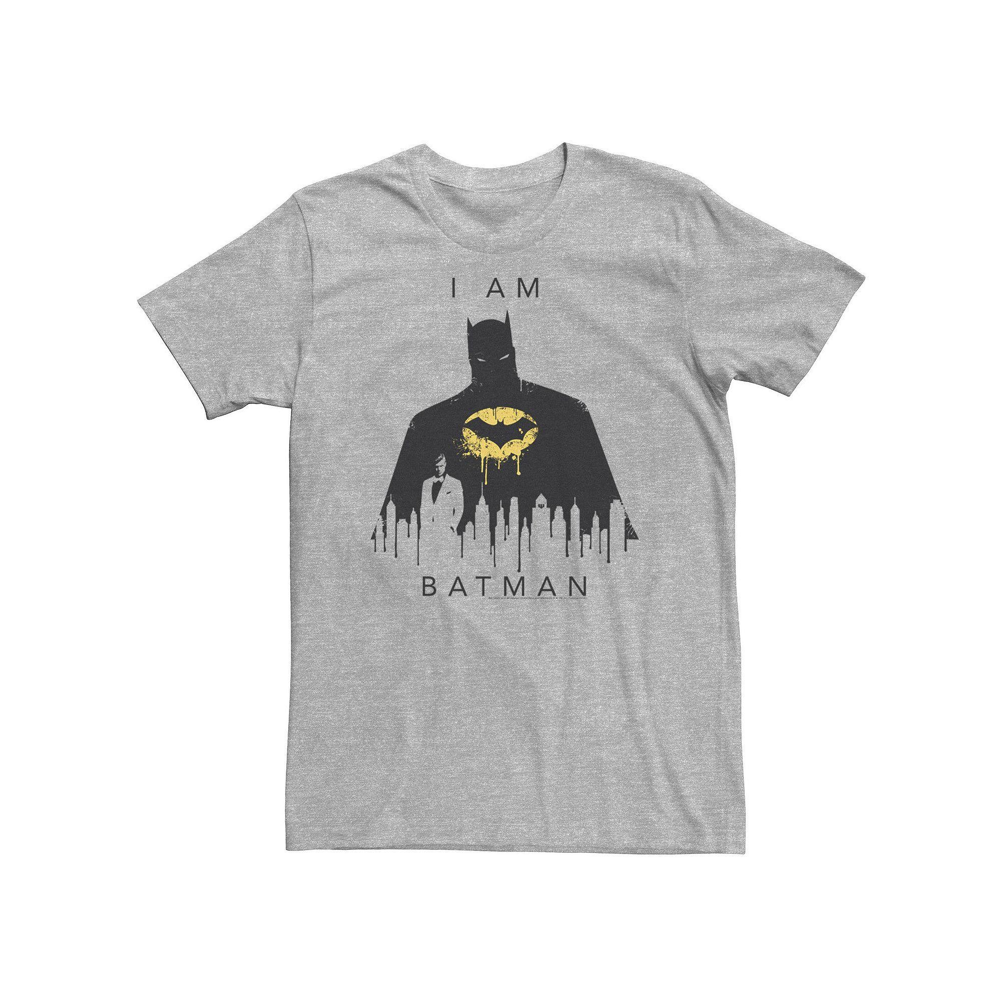 Big & Tall DC Comics "I Am Batman" Skyline Poster Tee, Men's, Size: 4XL Tall, White Product Image