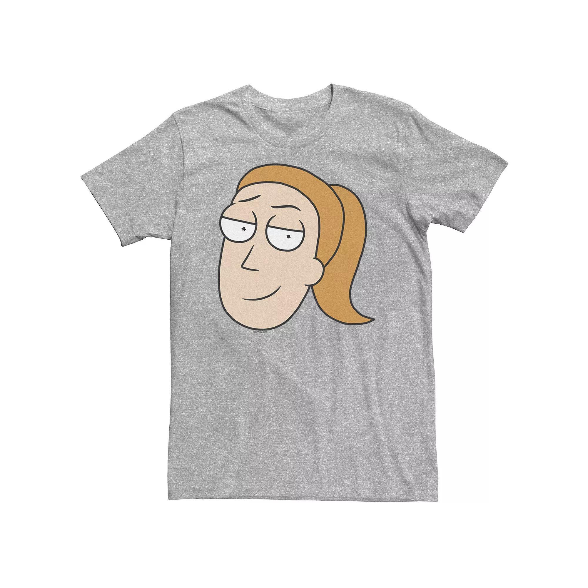Big & Tall Rick & Morty Summer Big Face Head Shot Tee, Men's, Size: 3XL, Athletic Grey Product Image