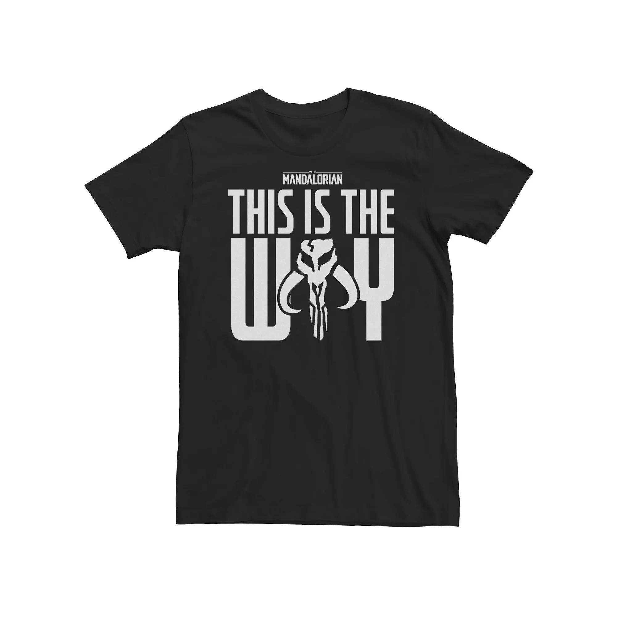 Big & Tall Star Wars The Mandalorian "This Is The Way" Mythosaur Block Tee, Men's, Size: 3XL, Black Product Image