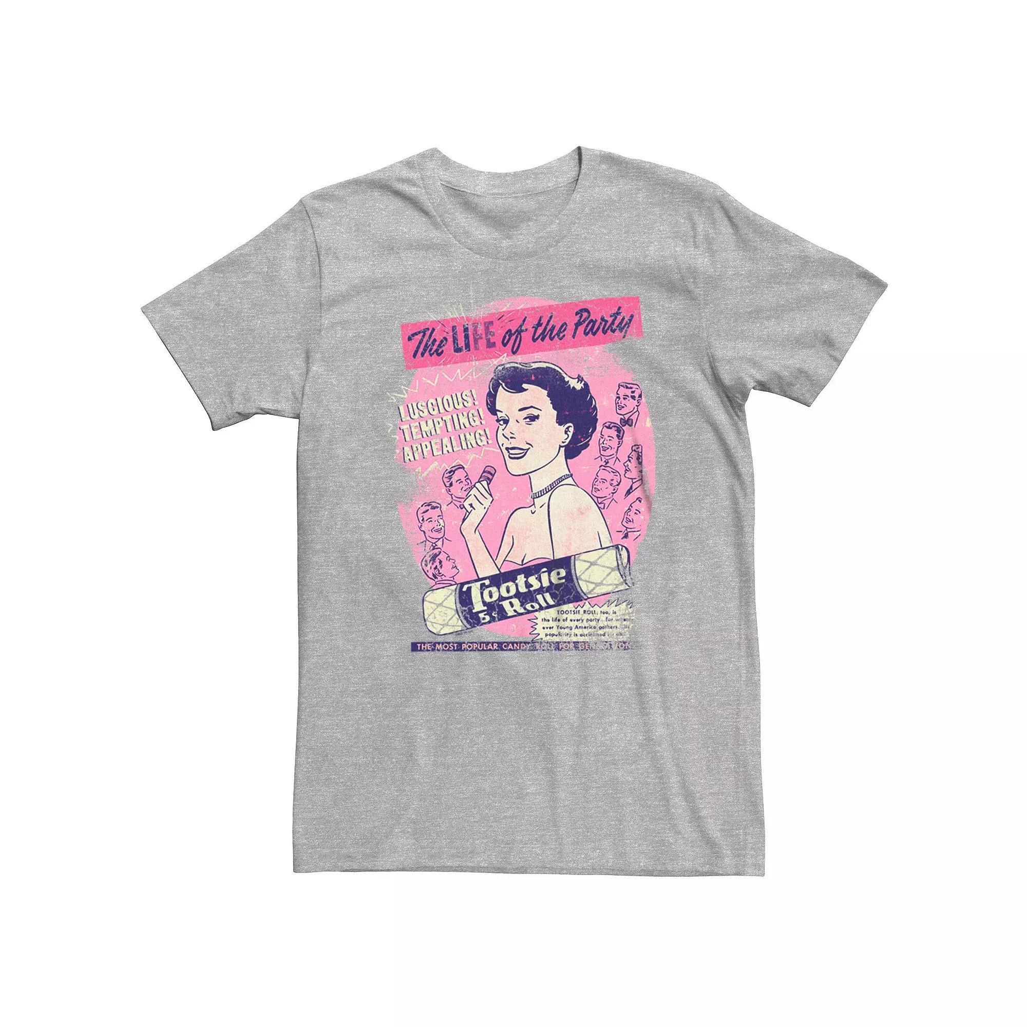 Big & Tall Tootsie Roll Vintage Party Poster Tee, Men's, Size: XXL Tall, Athletic Grey Product Image