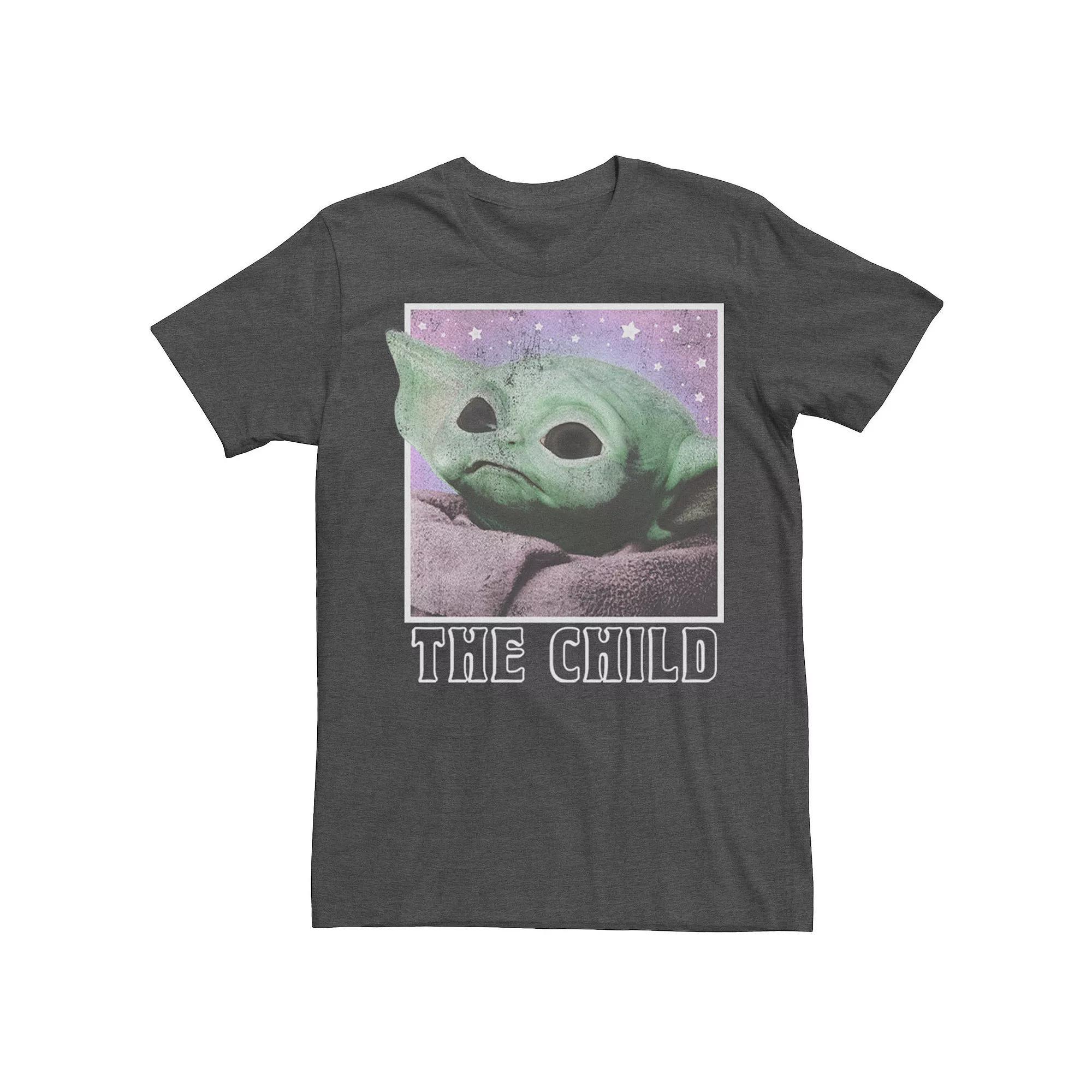Men's Star Wars The Mandalorian Cosmic Child Galactic Tee, Size: XL, Grey Heather Product Image