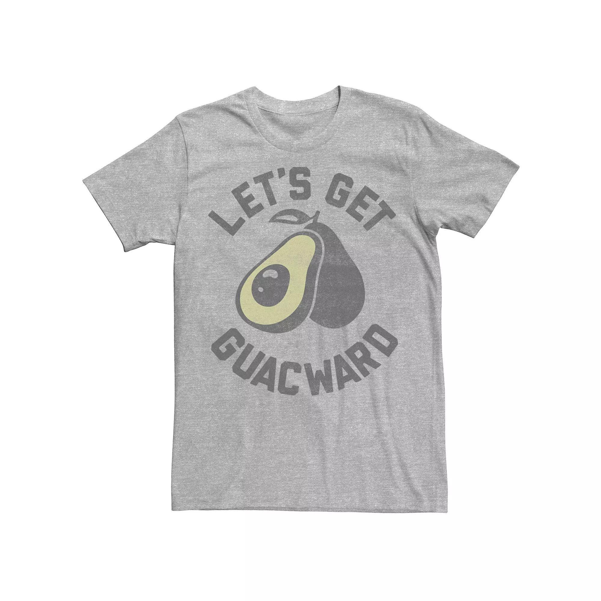 Men's Avocado "Lets Be Guacward" Tee, Size: XL, Athletic Grey Product Image