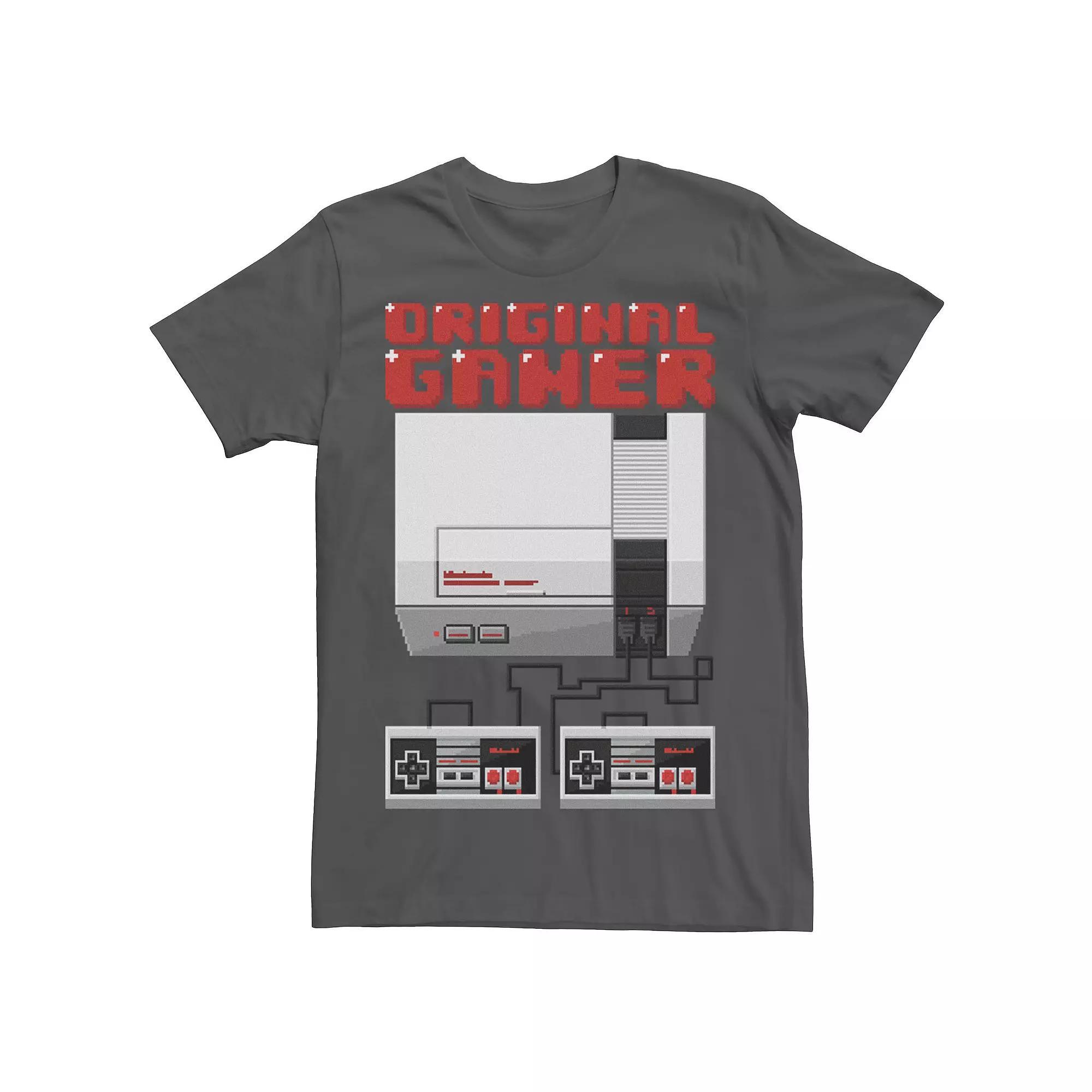 Men's Nintendo NES Controllers Original Gamer Tee, Size: Small, Grey Product Image