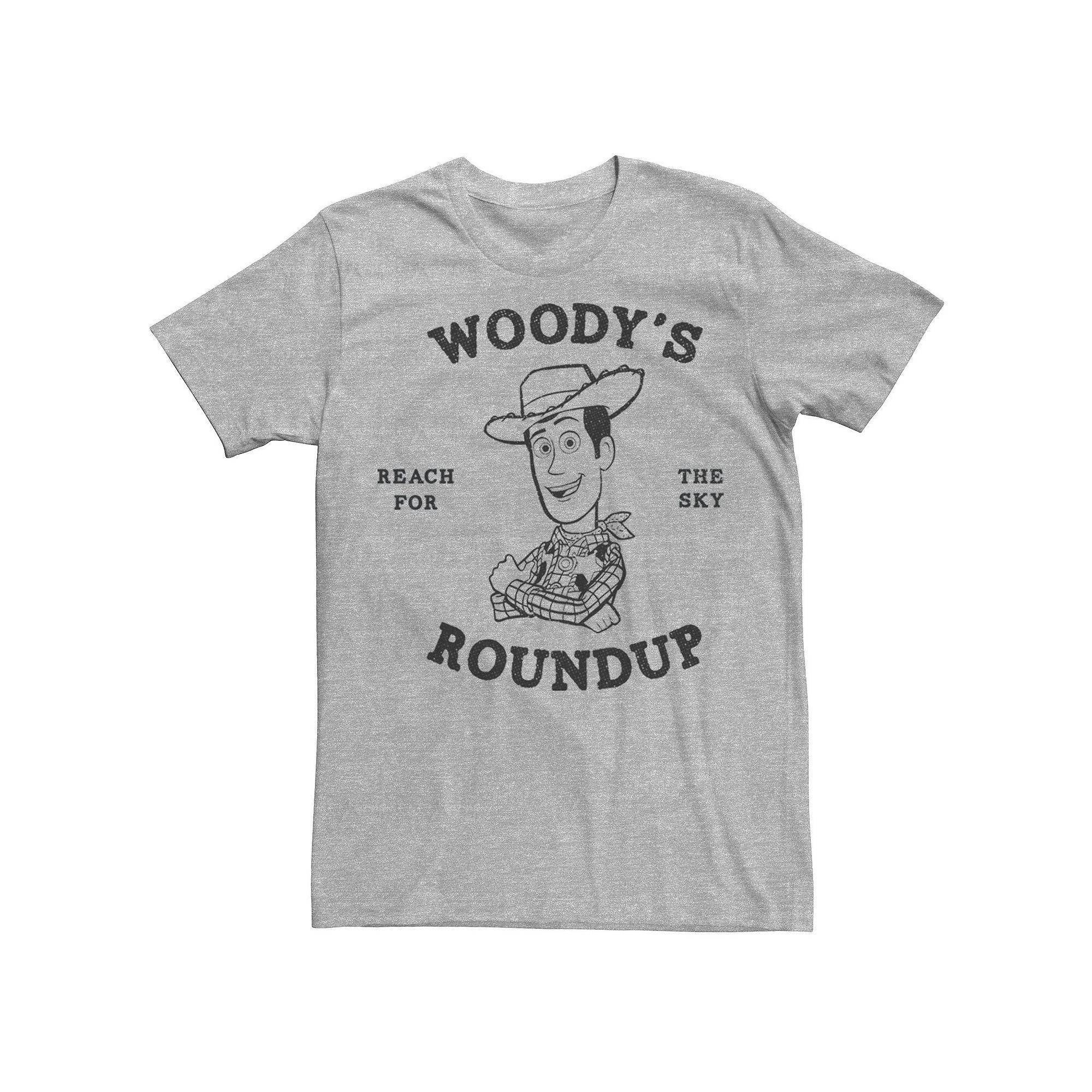 Disney / Pixar's Toy Story Men's Woody's Roundup Outline Sketch Tee, Size: XL, Athletic Grey Product Image