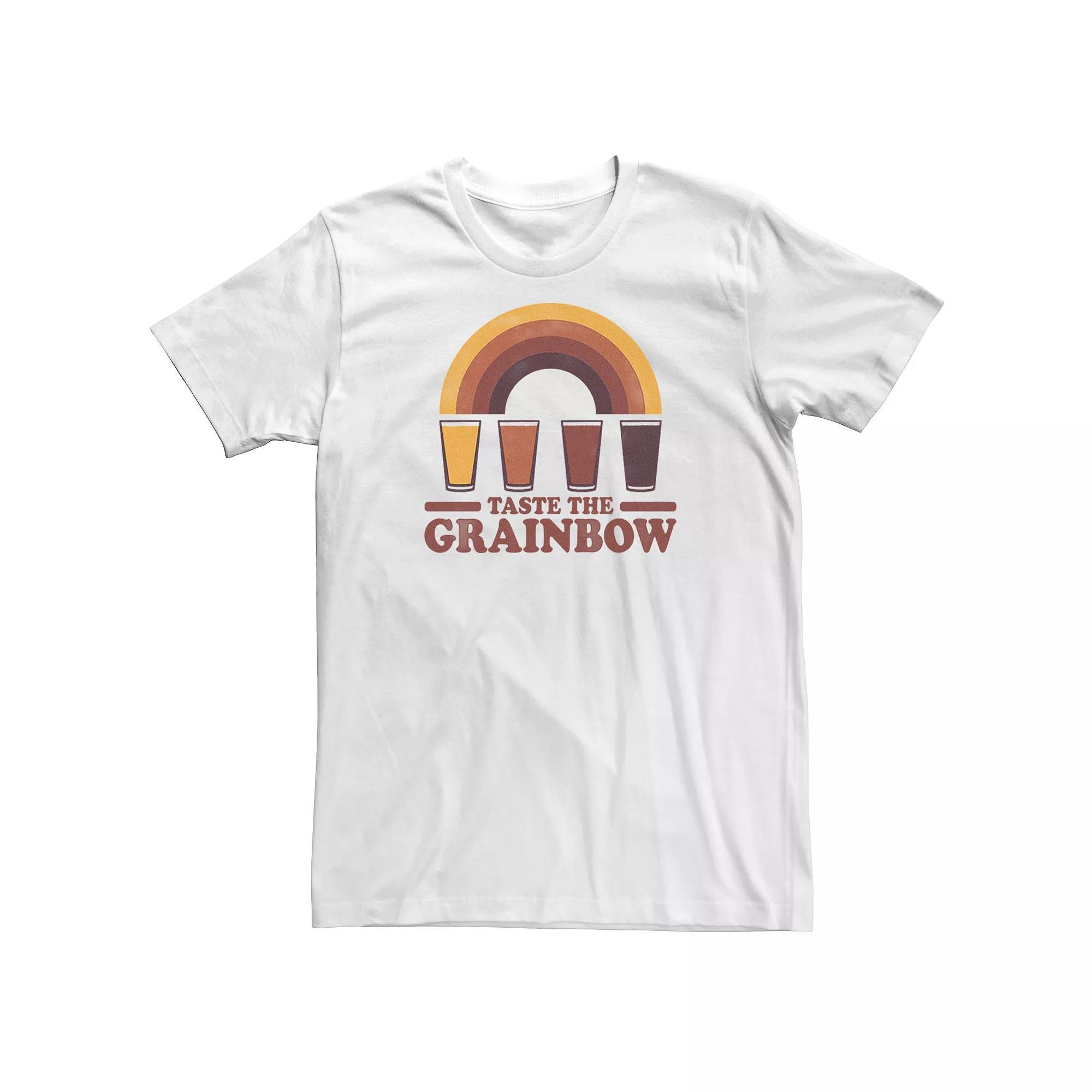Big & Tall Taste The Grainbow Beer Tee, Men's, Size: 3XL Tall, White Product Image