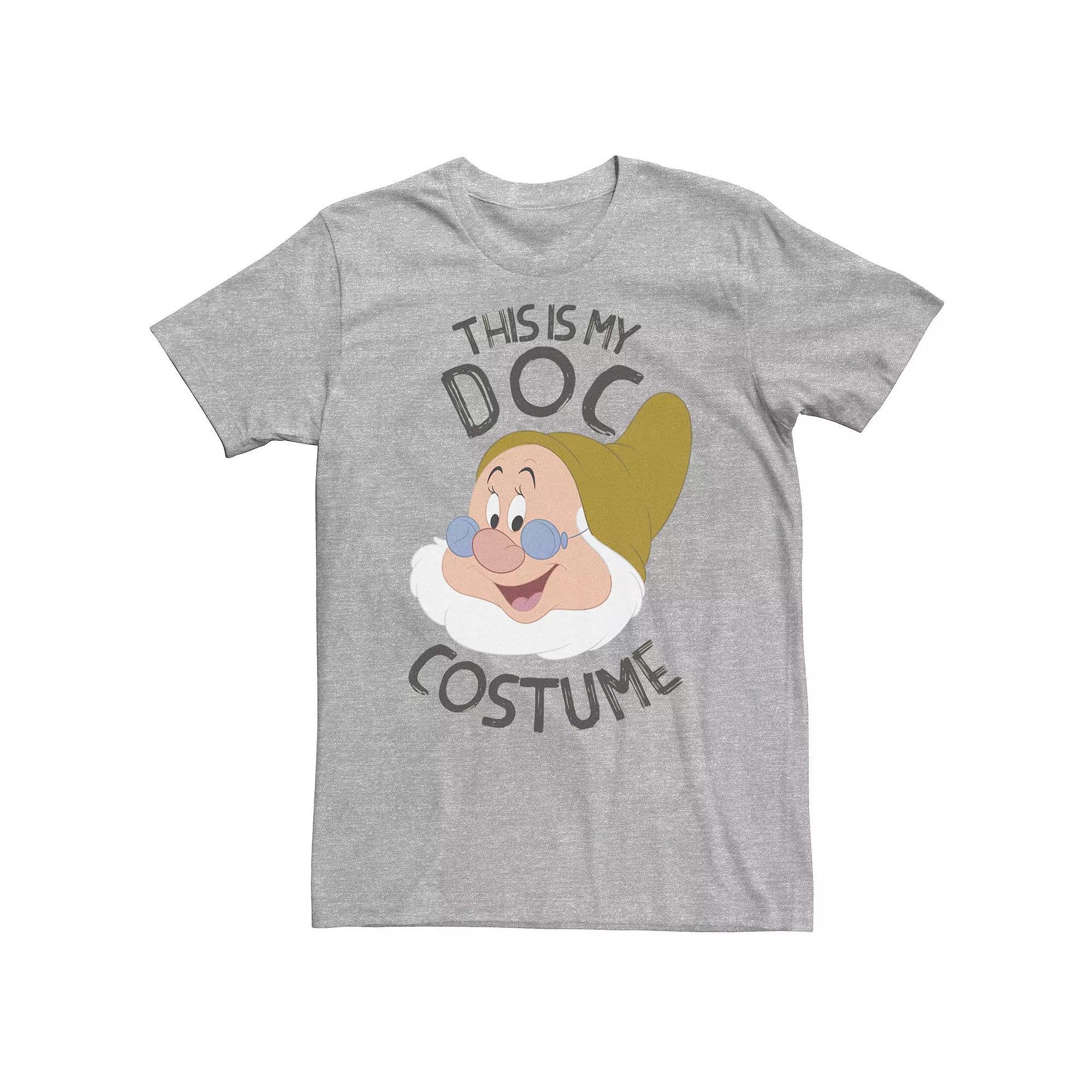 Big & Tall Disney Snow White This Is My Doc Costume Halloween Tee, Men's, Size: 4XL, Athletic Grey Product Image